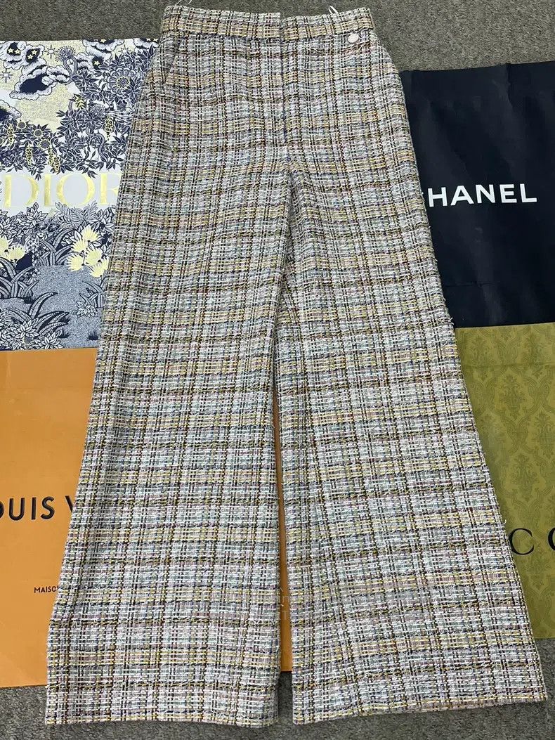 Chanel Chanel Colourful tweed knitted trousers Size 24" / US 00 / IT 34 - 1 Thumbnail