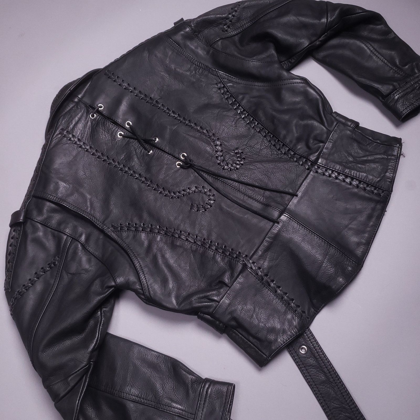 Vintage Vintage 80s Chrome Gear Womens Leather Jacket Size M / US 6-8 / IT 42-44 - 6 Thumbnail