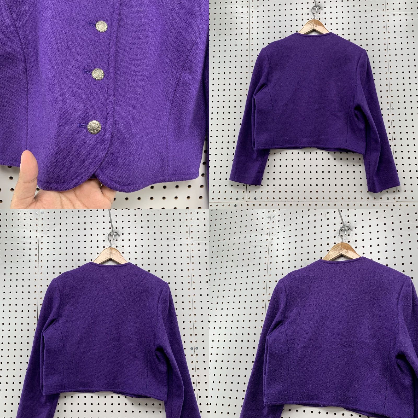 Pendleton VINTAGE Pendleton Wool Blazer Jacket Women's Medium Purple Cardigan USA Size M / US 6-8 / IT 42-44 - 8 Thumbnail