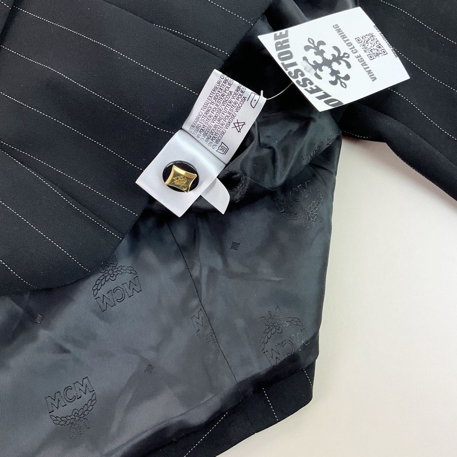 MCM Vintage Designer MCM 90s Blazer Jacket - Women Medium black Size M / US 6-8 / IT 42-44 - 7 Thumbnail