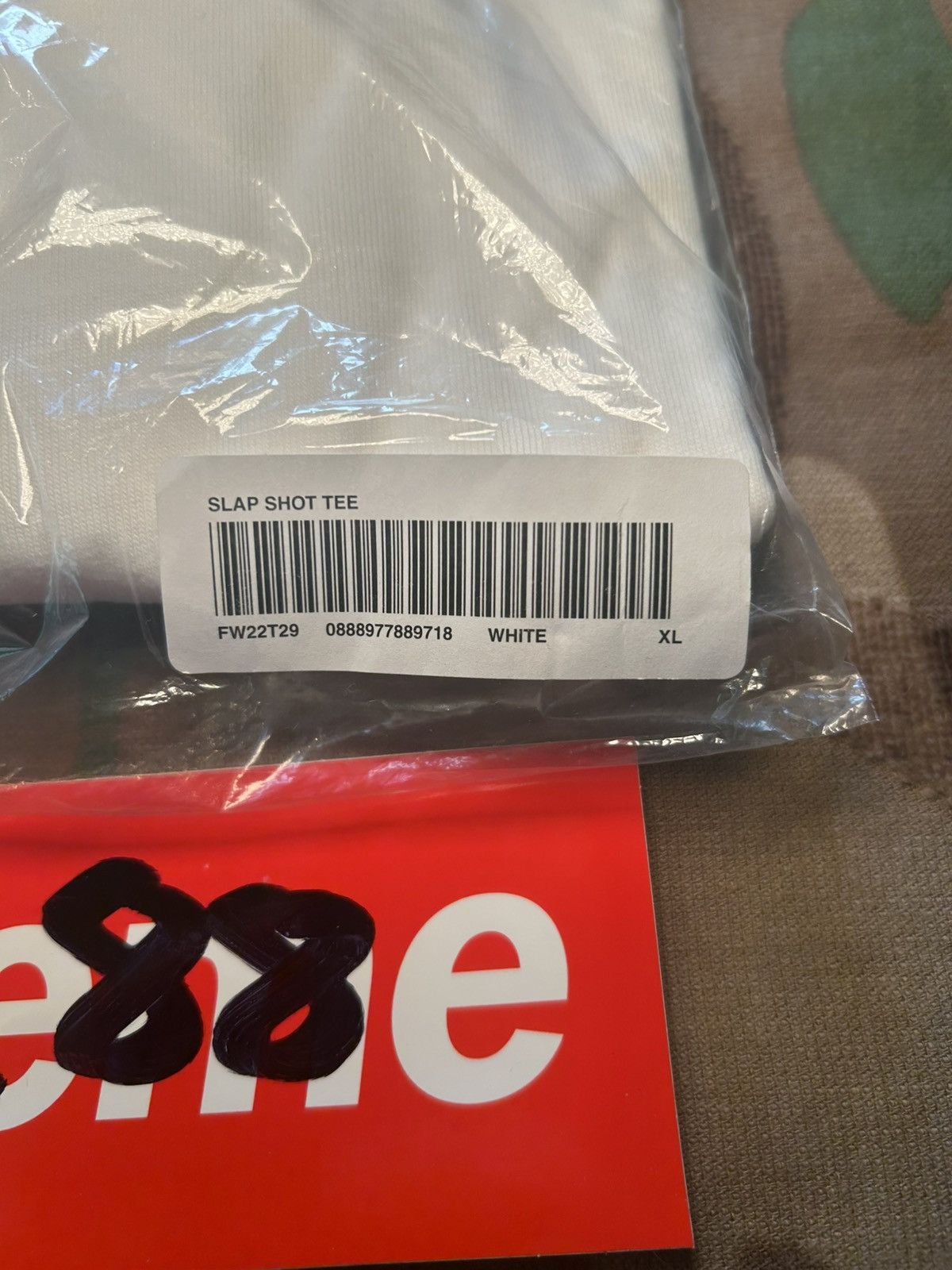 Supreme Supreme Slap Shot Tee White XL FW22 Size US XL / EU 56 / 4 - 6 Thumbnail
