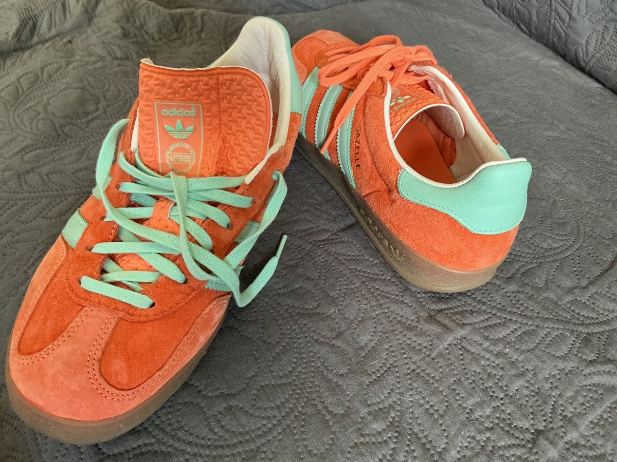 Adidas Adidas Gazelle Orange / Clear Mint (Turquoise) — New Size US 7 / IT 37 - 14 Thumbnail