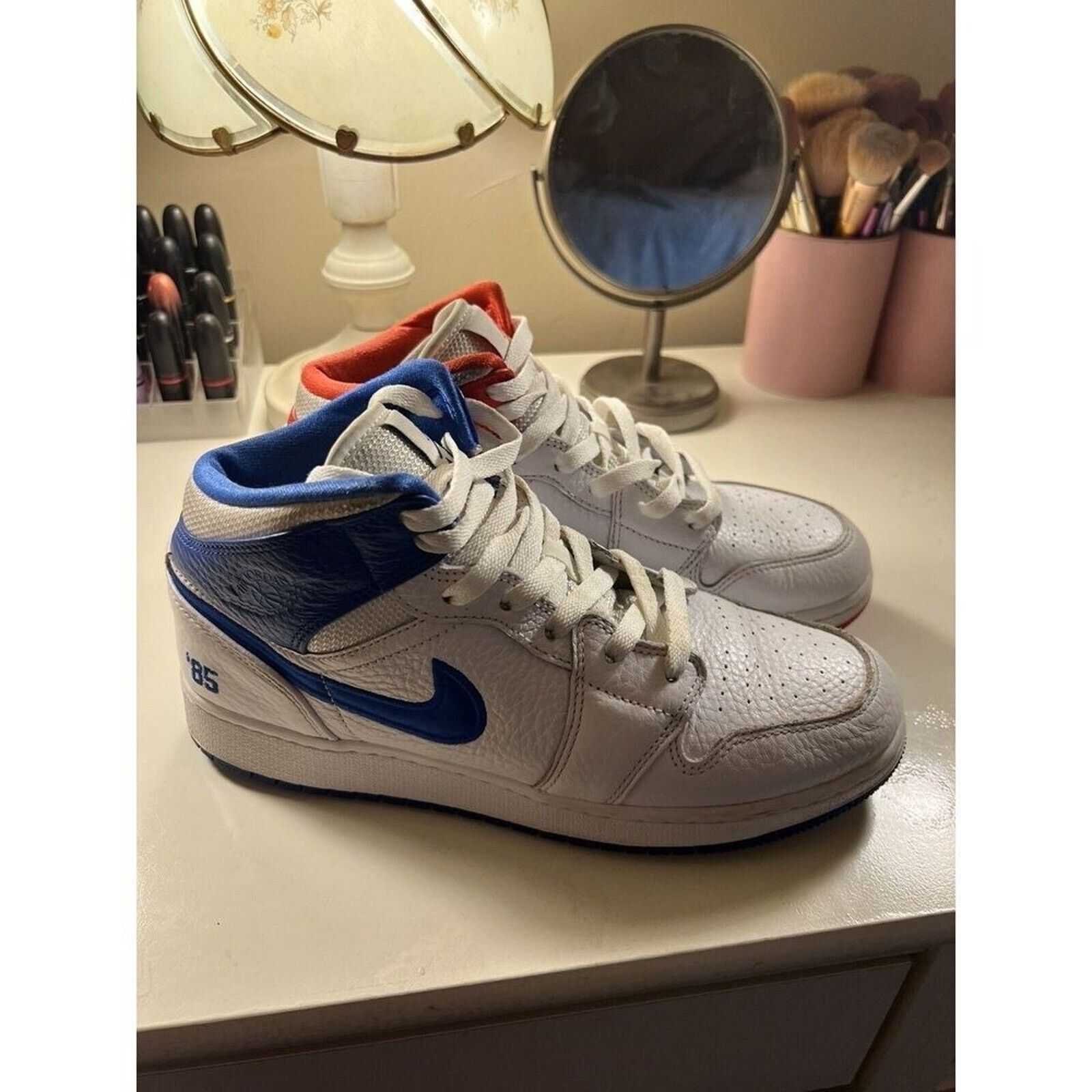 Nike Nike Air Jordan 1 Mid SE 85 White MultiColor Size 7Y Size US 7 / EU 40 - 1 Thumbnail