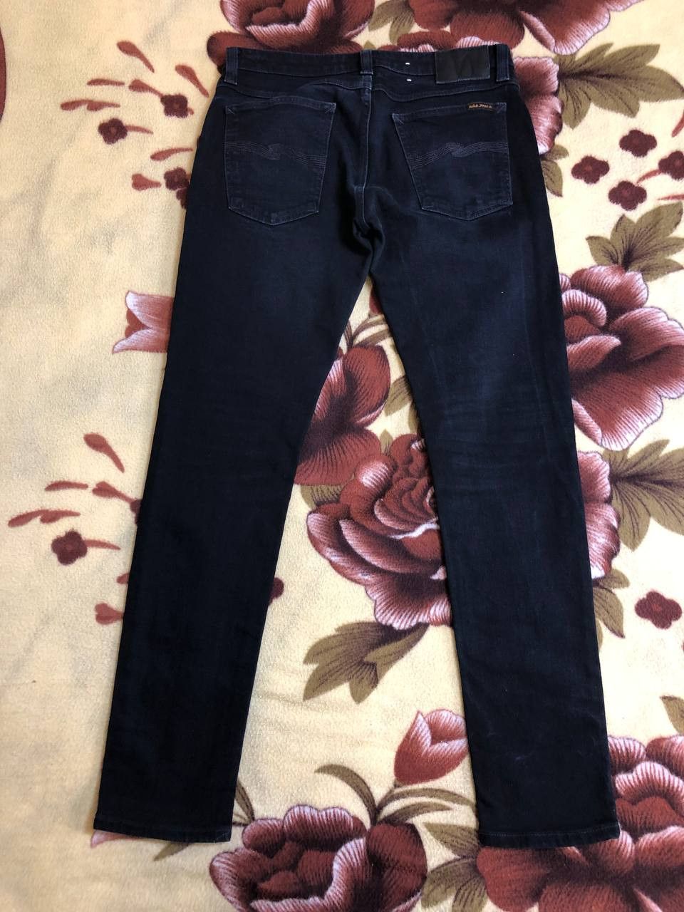 Nudie Jeans NUDIE Black Wash Denim Regular Skinny Straight Jeans Size US 32 / EU 48 - 1 Thumbnail