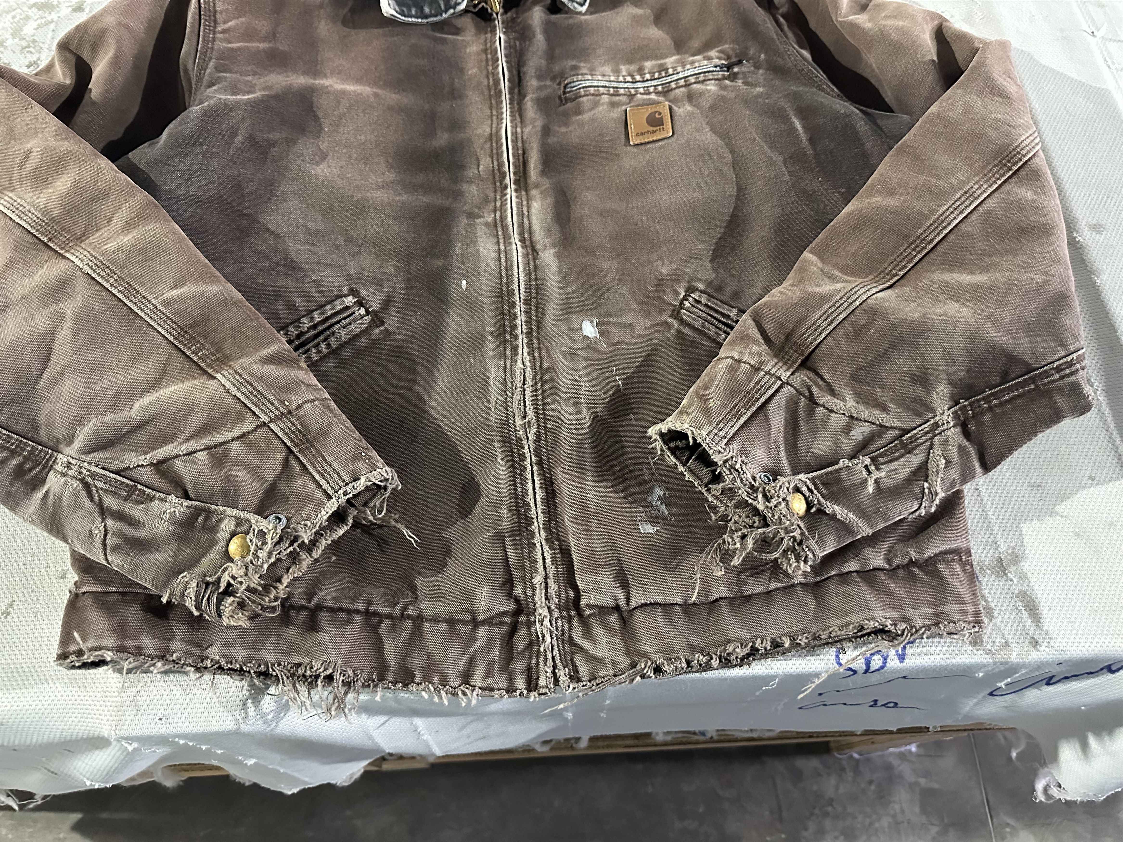 Carhartt 90s Carhartt J97 DKB Detroit Jacket Distressed Brown 