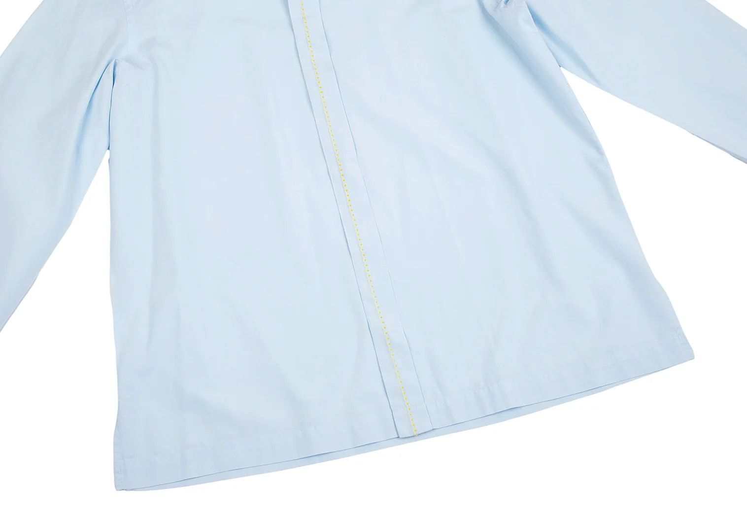 Issey Miyake Cotton Broad Stitch Design Fly Front Shirt in Light Blue Size US S / EU 44-46 / 1 - 9 Thumbnail