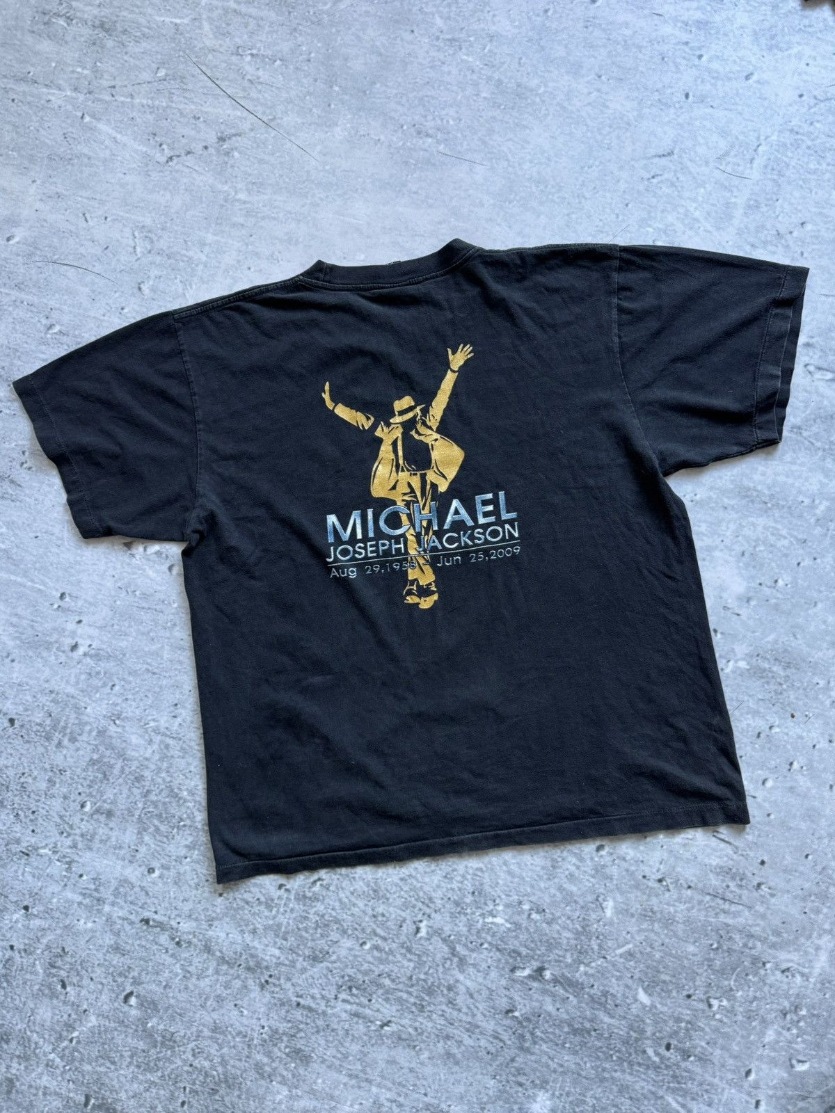 Michael Jackson × Vintage Vintage Michael Jackson retro 2009 tee Tour big logo Size US XL / EU 56 / 4 - 2 Thumbnail