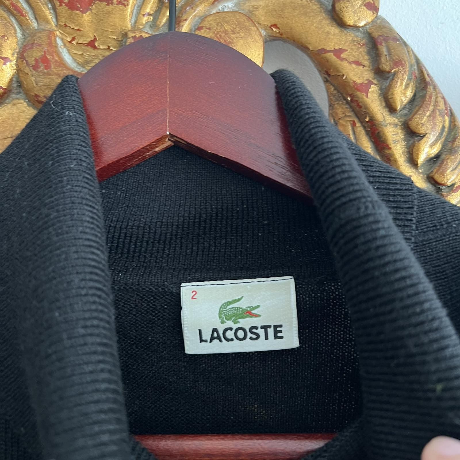 Lacoste Vintage Lacoste Golf Turtleneck sweater Jumper Black Size US S / EU 44-46 / 1 - 5 Thumbnail