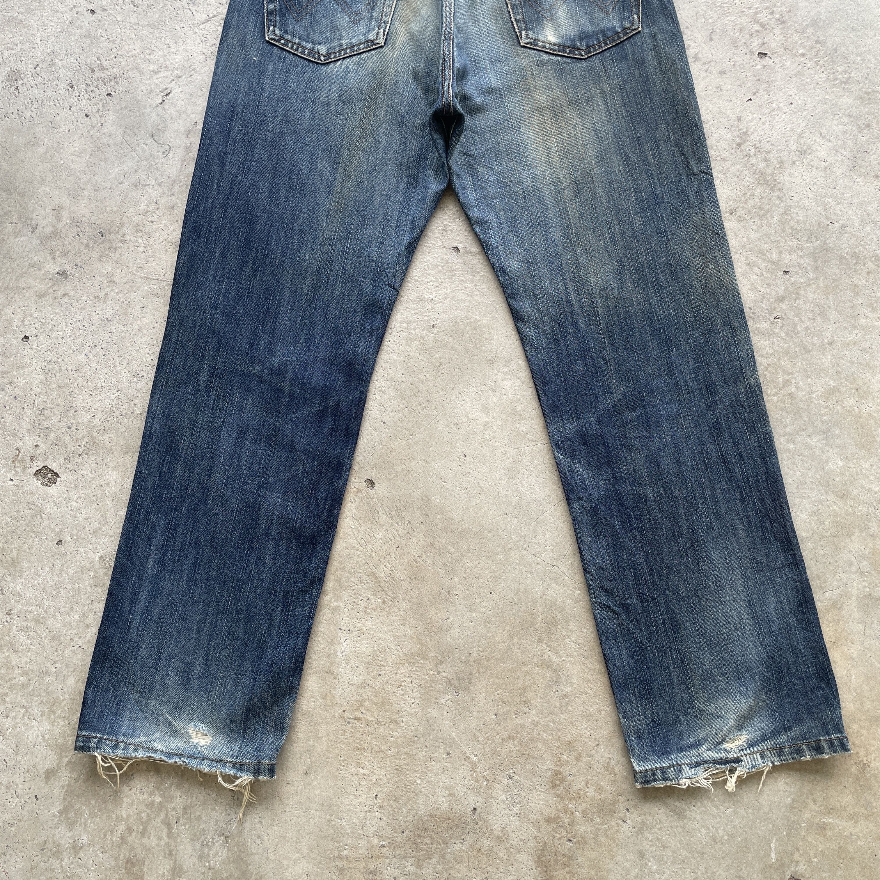 Edwin Vintage Edwin 403 Faded Jeans Mudwash Denim Distressed Pants Size US 31 - 10 Thumbnail