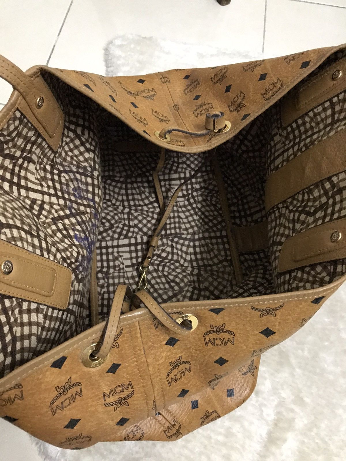MCM MCM Liz Reversible Tote With Drawstrings Bag Size ONE SIZE - 2 Thumbnail