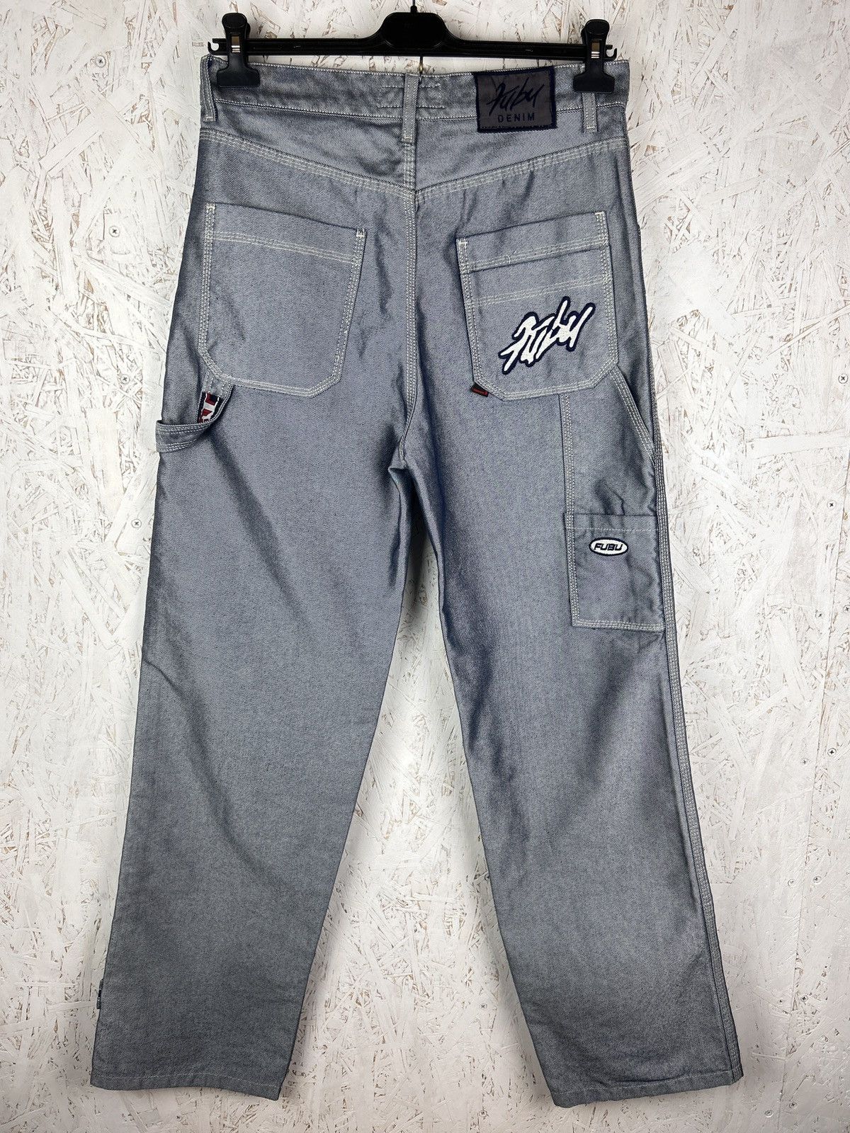 Fubu Vintage Fubu Collection Carpenter Shiny Denim Jeans W33 Size US 33 - 1 Thumbnail