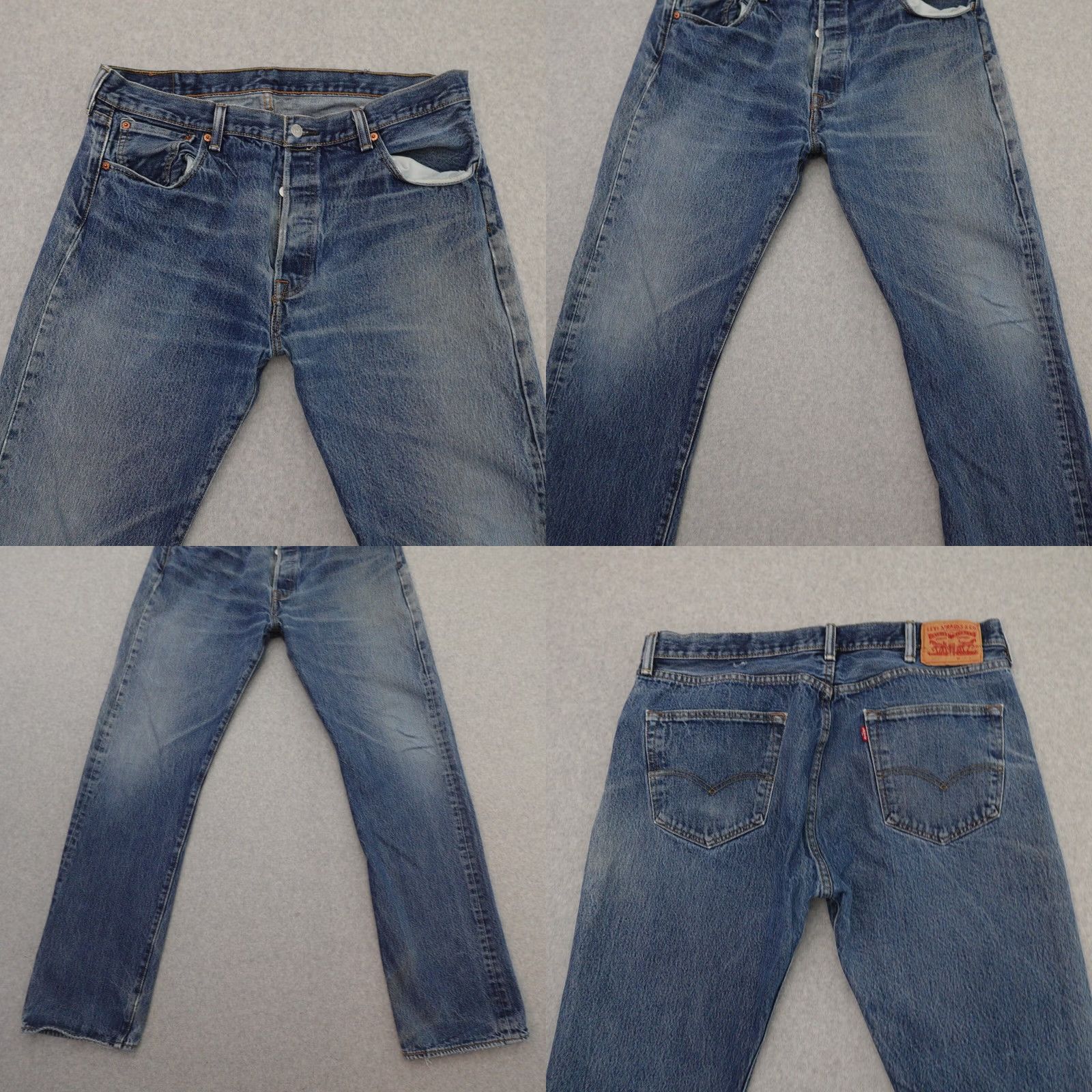 Levi's VINTAGE Levi's 501 Jeans Mens 38 Blue Denim Button Fly Straight Jeans Mens 38 Inseam 32 Blue Size US 38 / EU 54 - 9 Thumbnail