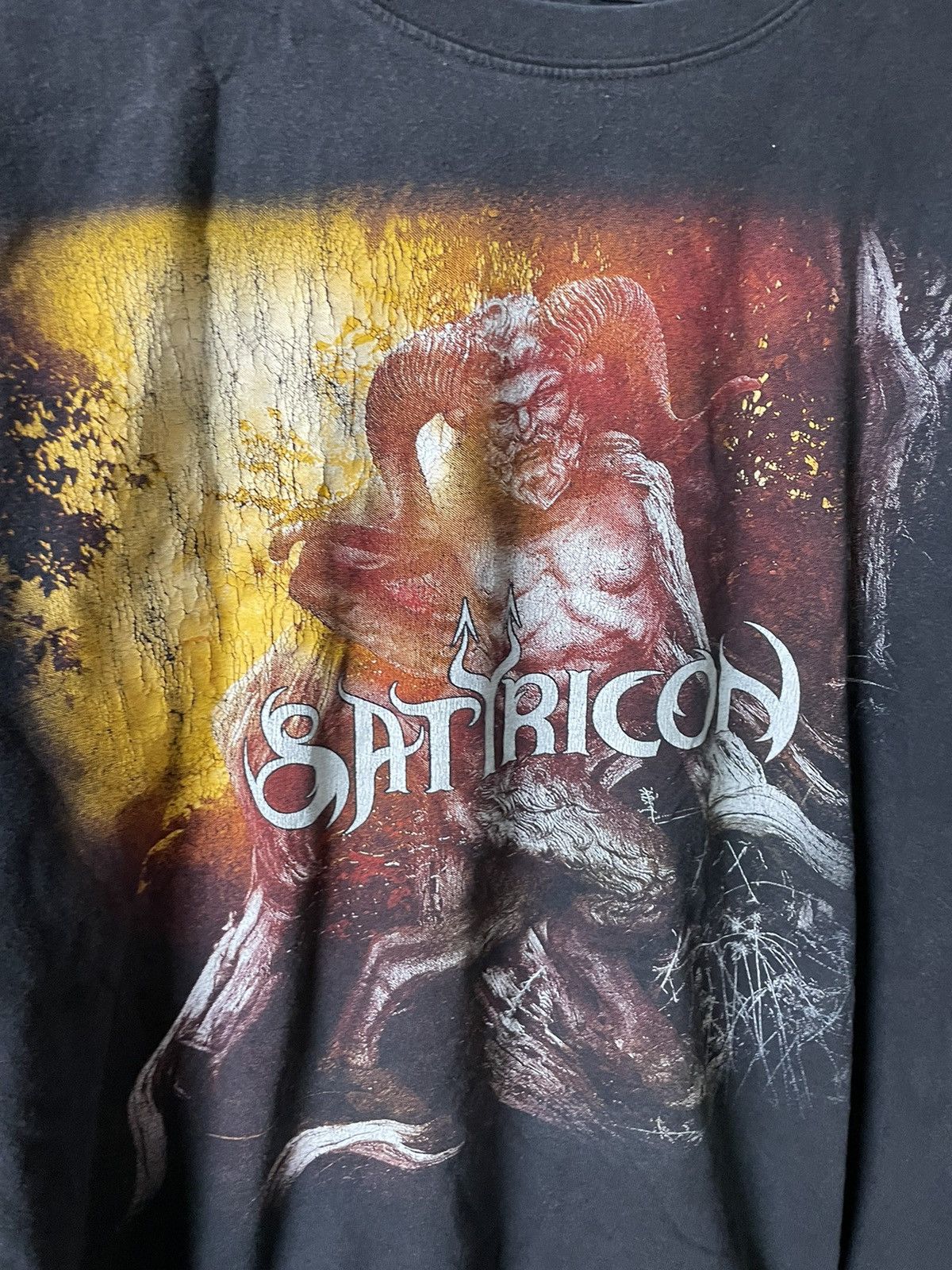 Band Tees × Vintage Vintage 90s Satyricon Megiddo Metal Band T-shirt Horror tee Size US XL / EU 56 / 4 - 2 Thumbnail