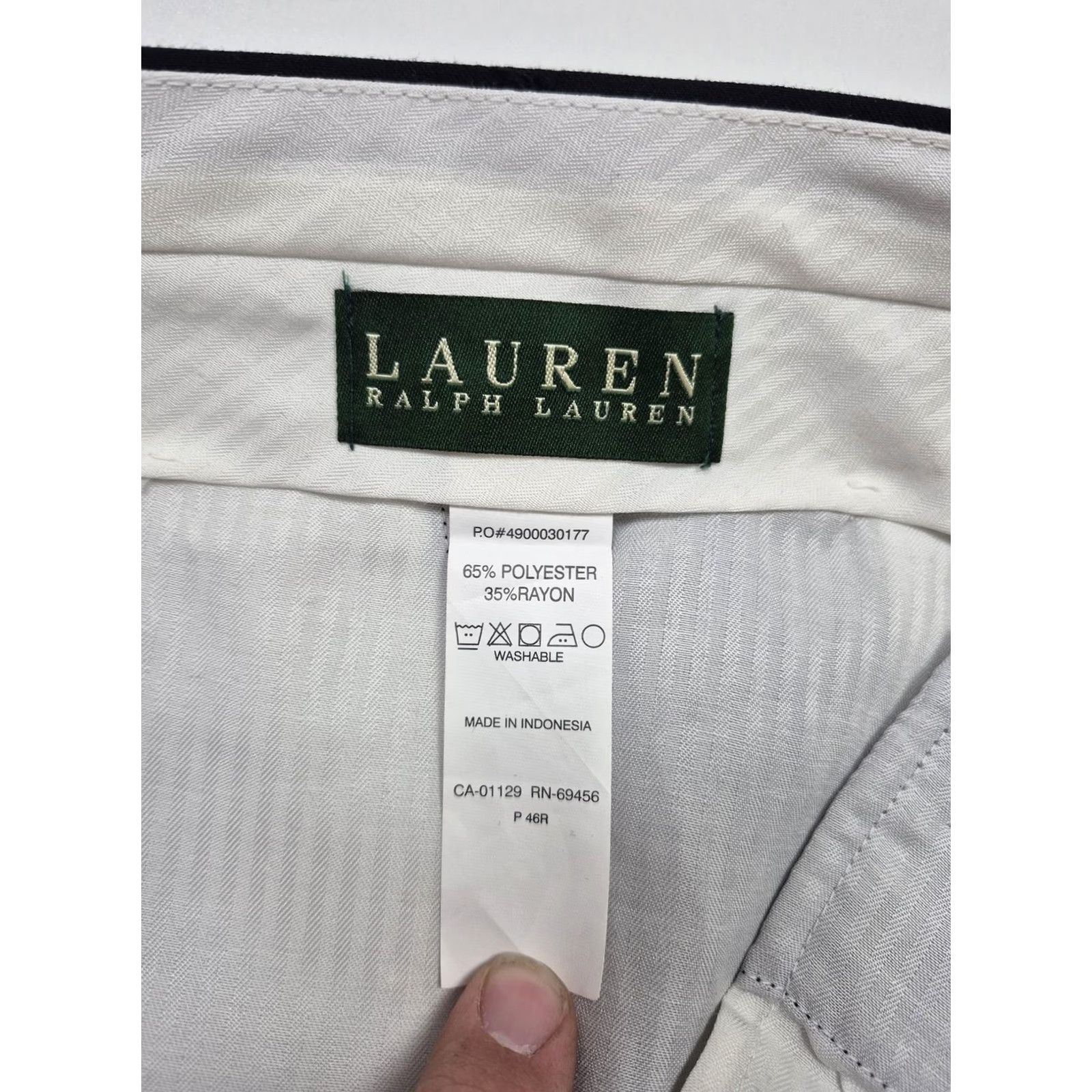 Ralph Lauren Lauren Ralph Lauren Dress Pants Mens 46x36 Black Poly Rayon Flat Front NWT Size US 30 / EU 46 - 5 Thumbnail