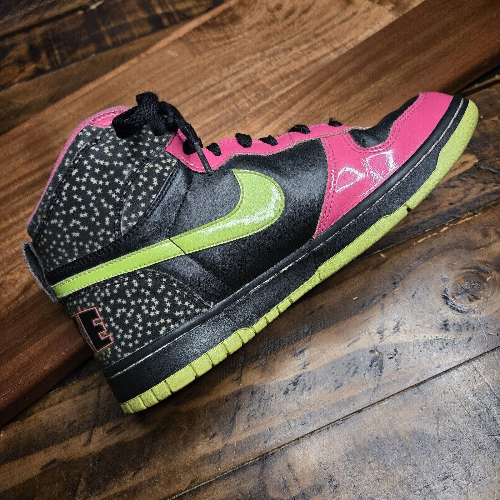 Nike Nike Dunk High Volt/Pink/Lime Basketball Shoes Size 5.5Y Size US 5.5 / IT 35.5 - 2 Thumbnail
