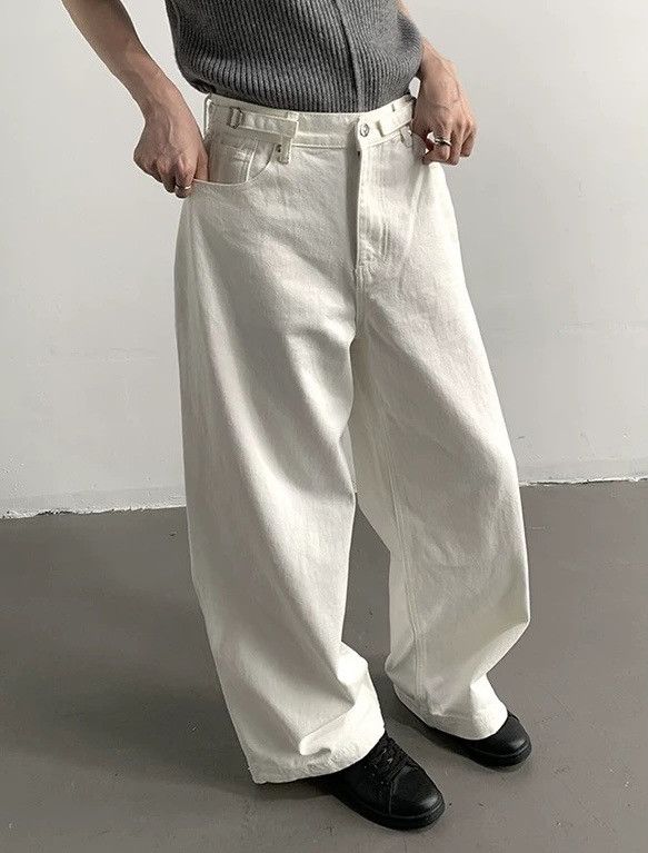 Japanese Brand × Vintage Cleanfit retro buckle loose fit jeans pants Size US 32 / EU 48 - 2 Thumbnail
