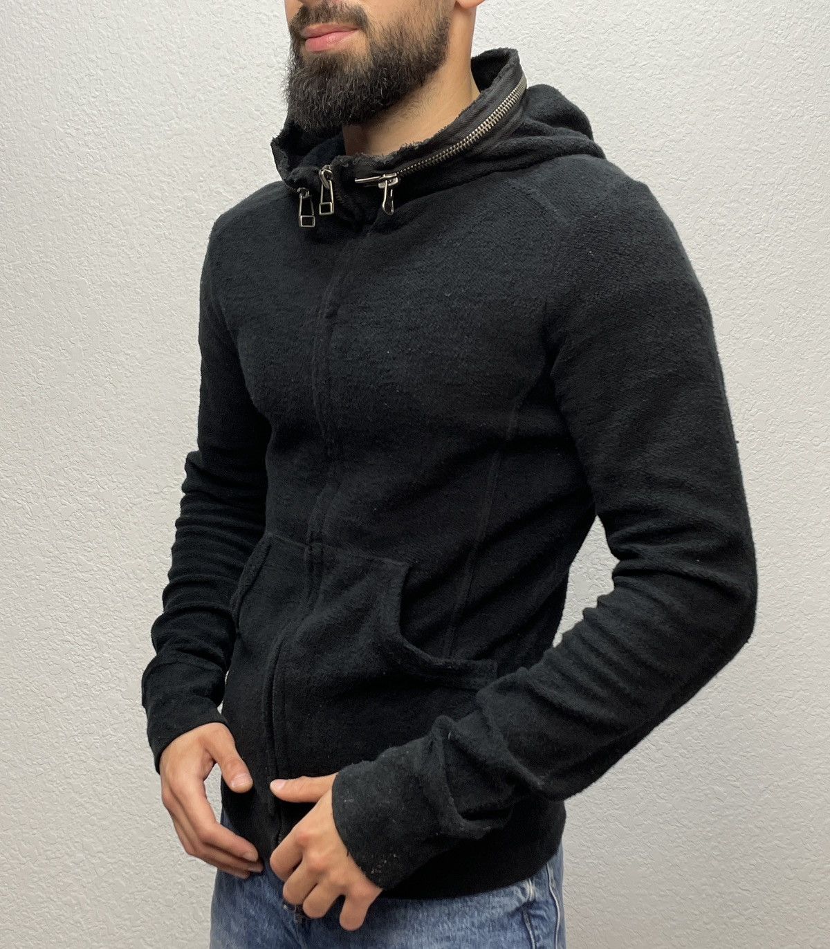 Japanese Brand Vintage Midas Rick Owens Vibe y2k Style Black Zip Hoodie Size US M / EU 48-50 / 2 - 6 Thumbnail