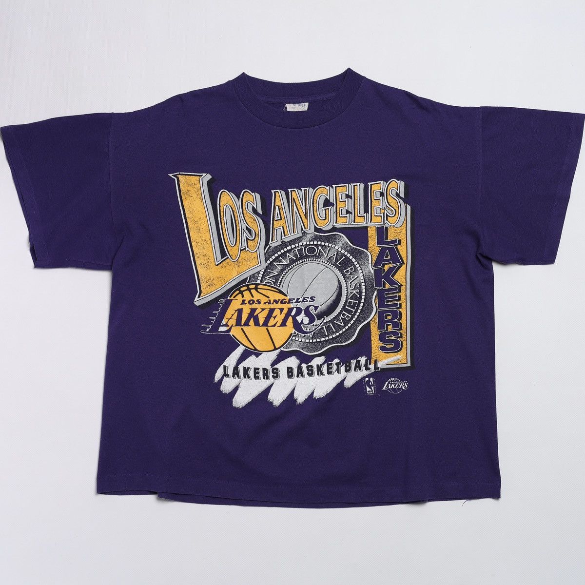 NBA Vintage Los Angeles Lakers Purple Tee NBA 90s Size US XL / EU 56 / 4 - 1 Thumbnail