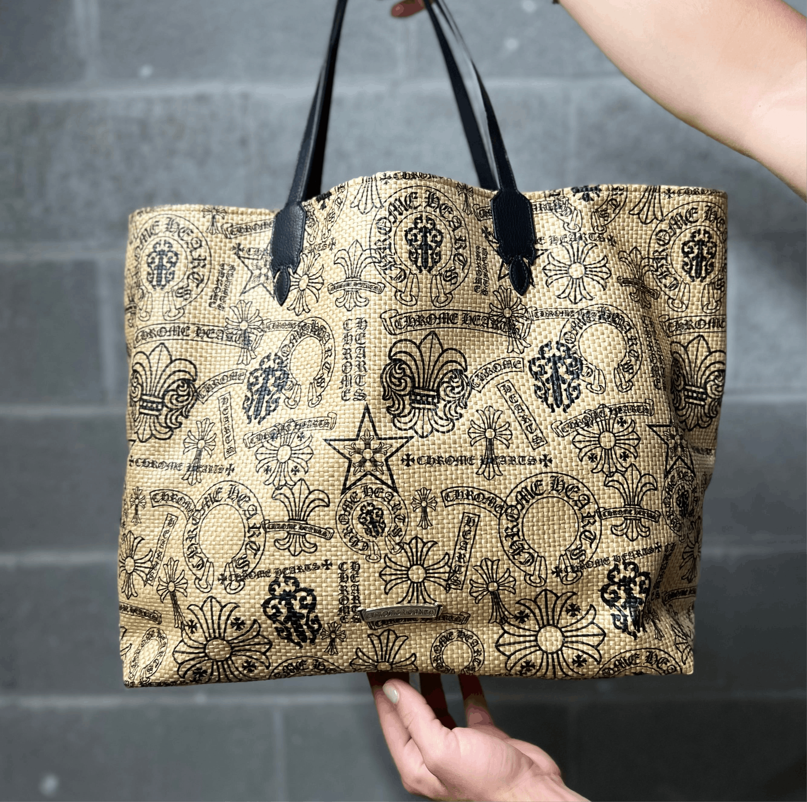 クロムハーツ CHROME HEARTS HORSESHOE BEACH BAG CHROME HEARTS Horseshoe Beach Bag Tote Summer Scroll Label