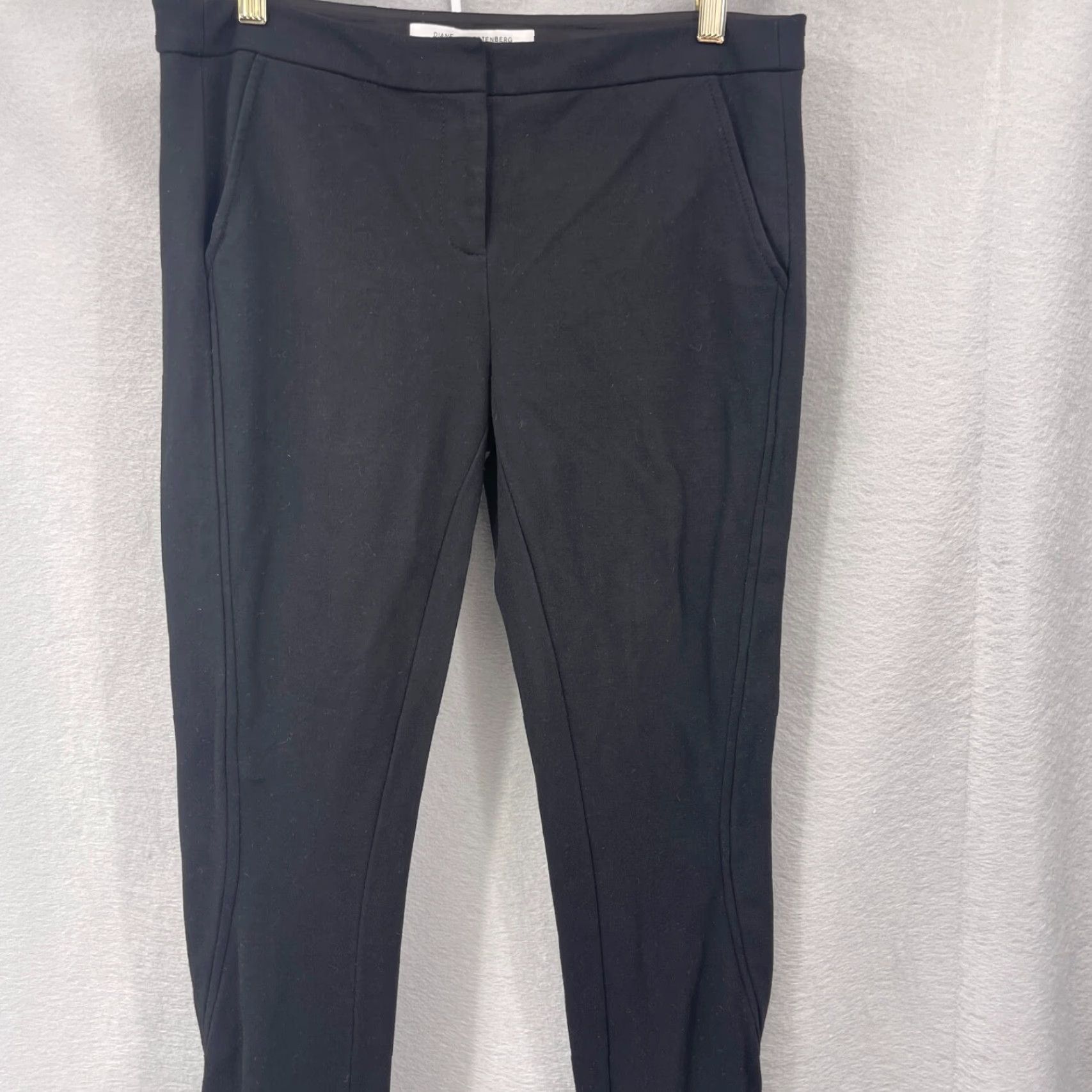 Diane von Furstenberg VINTAGE Diane von Furstenberg Skinny Fit Pants Womens 8 Black Stretch Dress Trousers 90s Size 30" / US 8 / IT 44 - 2 Thumbnail