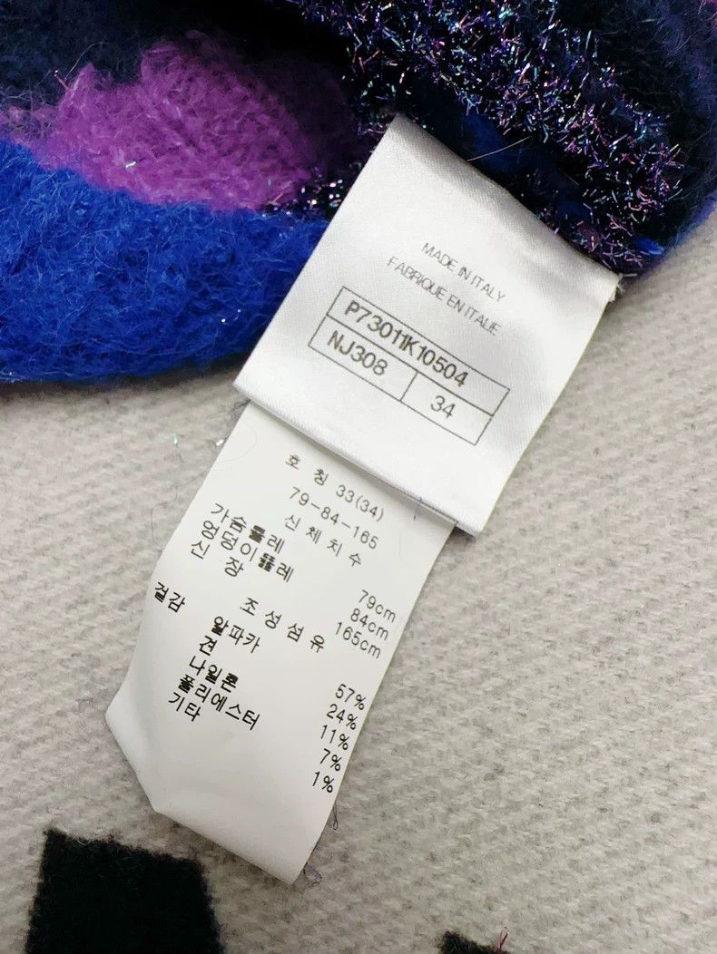 Chanel Chanel 22A purple and blue color-blocked alpaca sweater Size XXS / US 00 / IT 34 - 7 Thumbnail