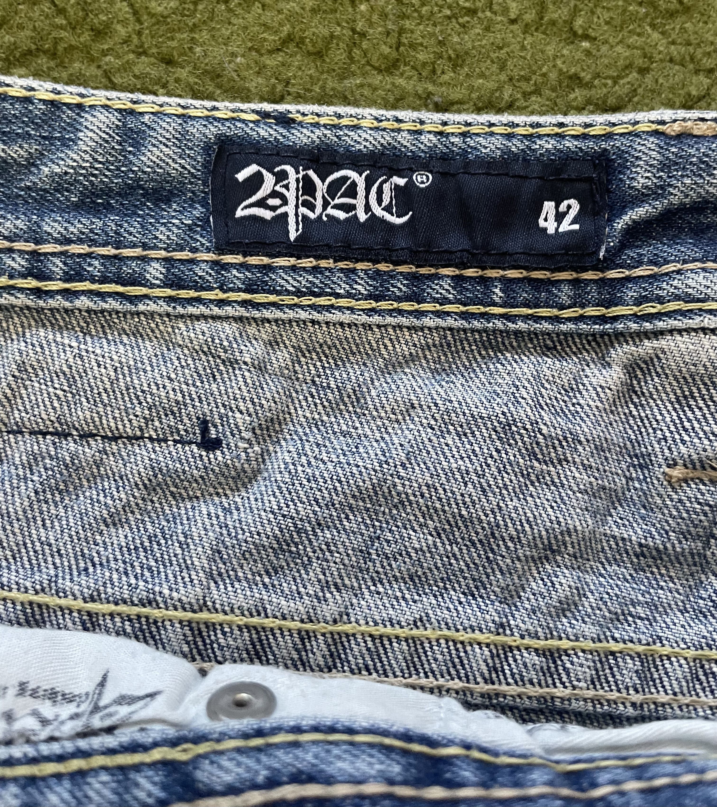 Rap Tees × Vintage Vintage 2Pac The Collection BAGGY Denim Rap Shorts Size US 42 / EU 58 - 6 Thumbnail