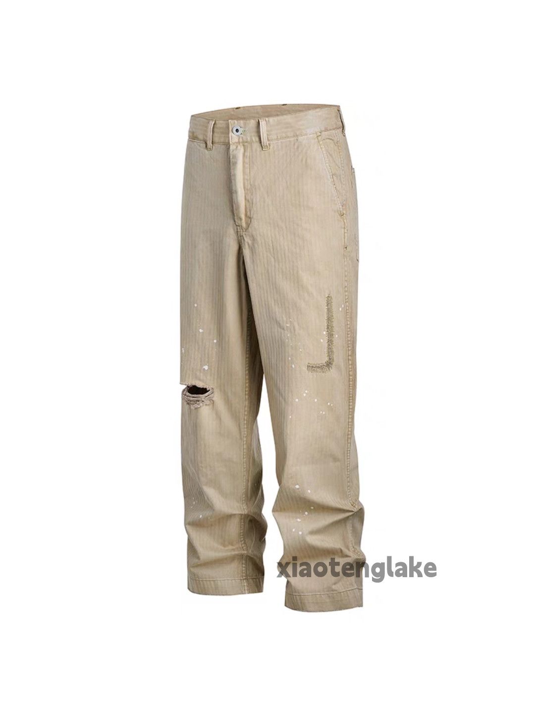 Designer × Japanese Brand × Vintage Unisex utility washed workwear carpenter ripped pants Size US 32 / EU 48 - 2 Thumbnail