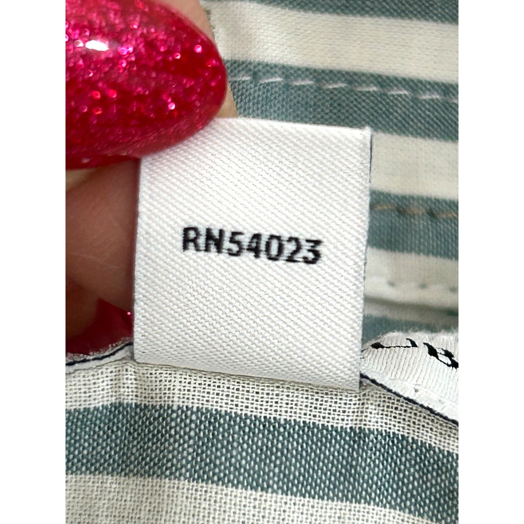 Banana Republic Banana Republic Men’s Shirt Button Up L Green Cream Mini Str Size US L / EU 52-54 / 3 - 11 Thumbnail