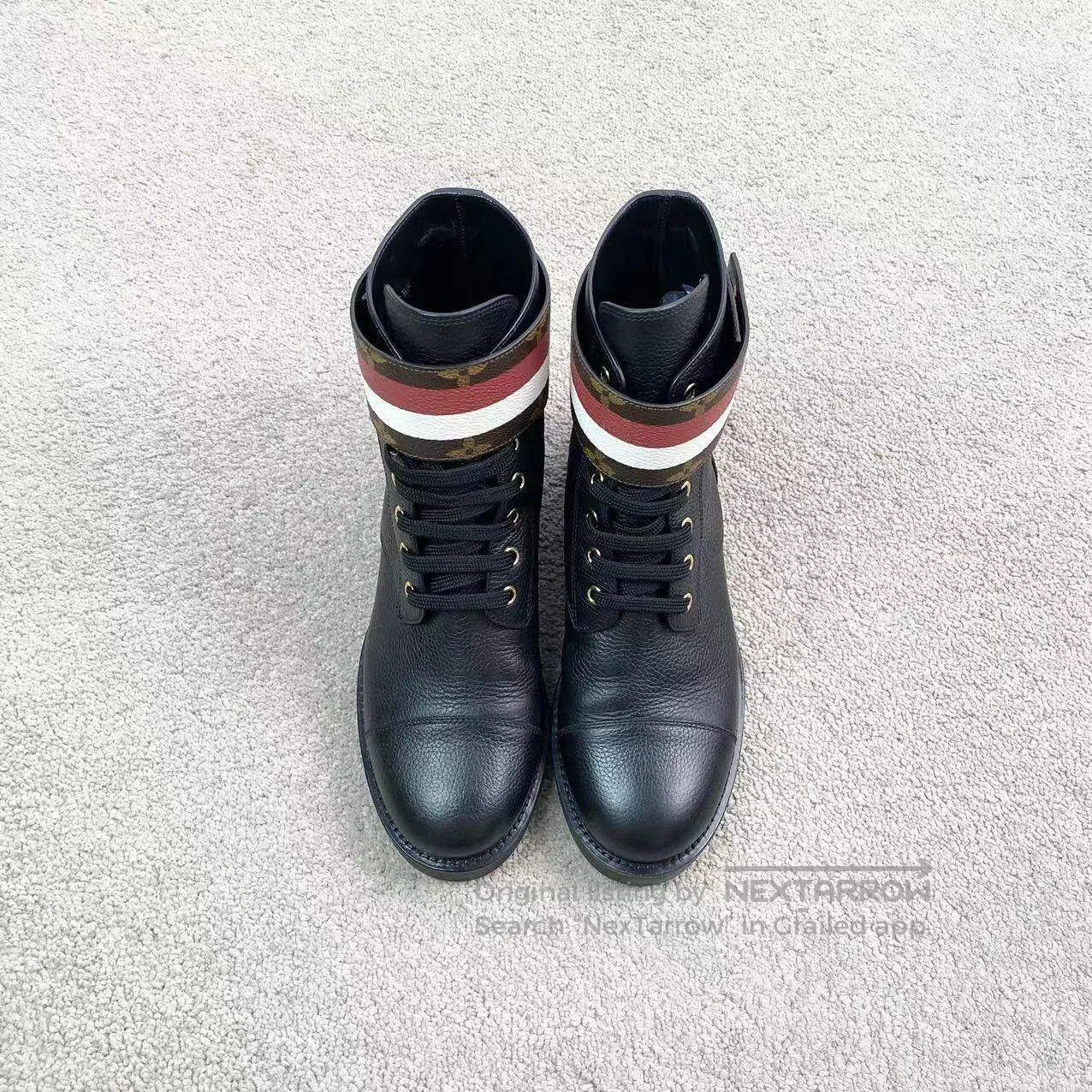 Louis Vuitton Louis Vuitton Presbyopia lace-up booties| Size US 6 / IT 36 - 2 Thumbnail