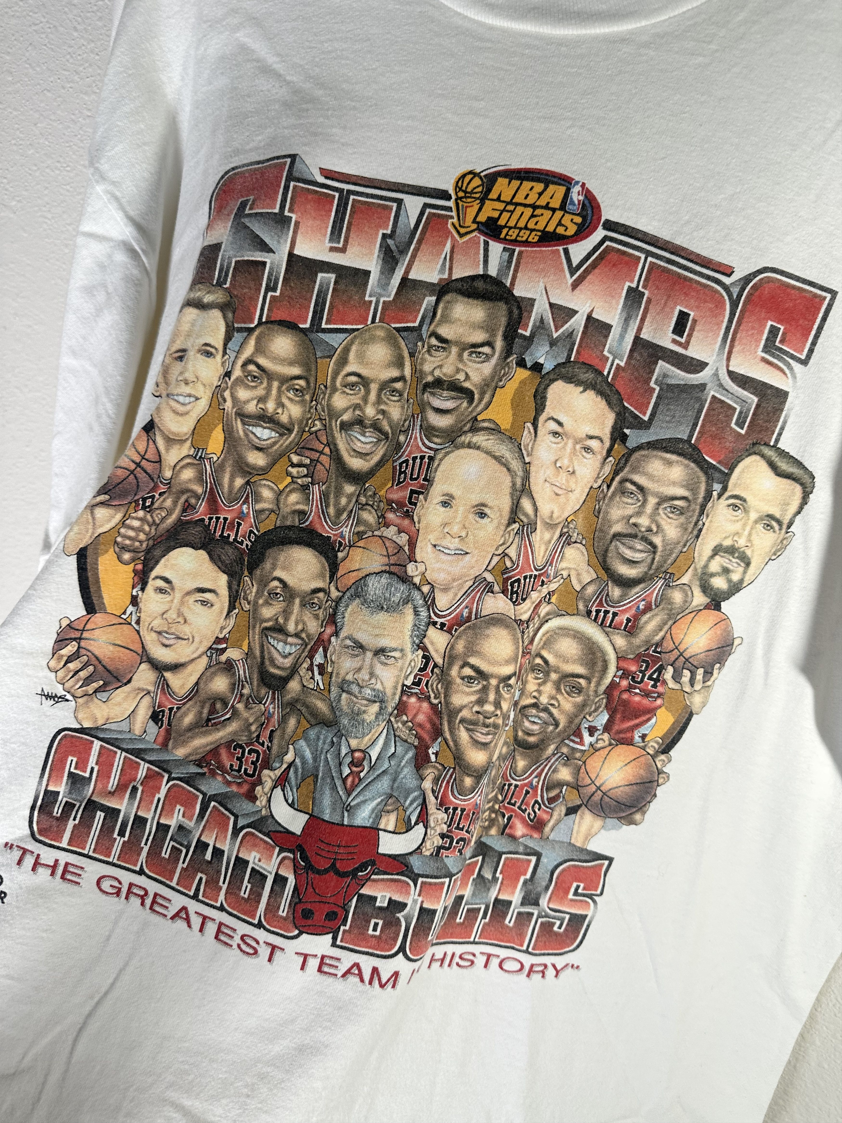 Vintage Vintage 1996 Chicago Bulls NBA Finals Champions T shirt XL Size US XL / EU 56 / 4 - 3 Thumbnail