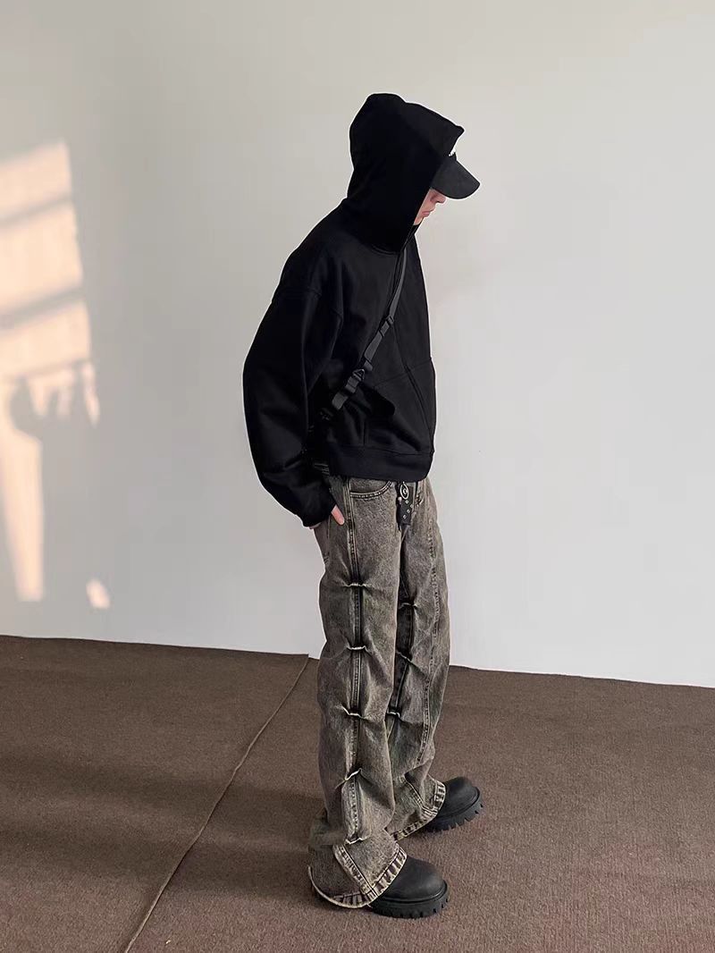 Japanese Brand × Jean Vintage Street Distressed Straight Leg Micro Flare Jeans Size US 32 / EU 48 - 3 Thumbnail