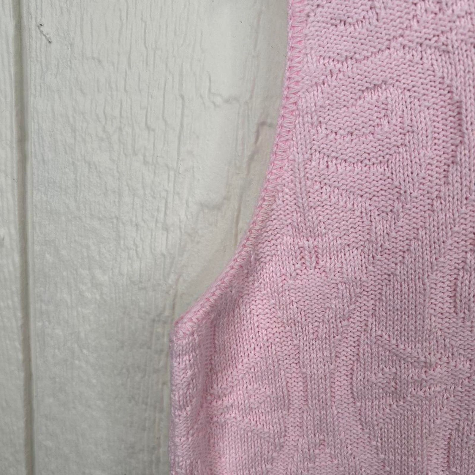 Other Vintage 80's Pink Knit Short Sleeve Sweater Large Size L / US 10 / IT 46 - 5 Thumbnail