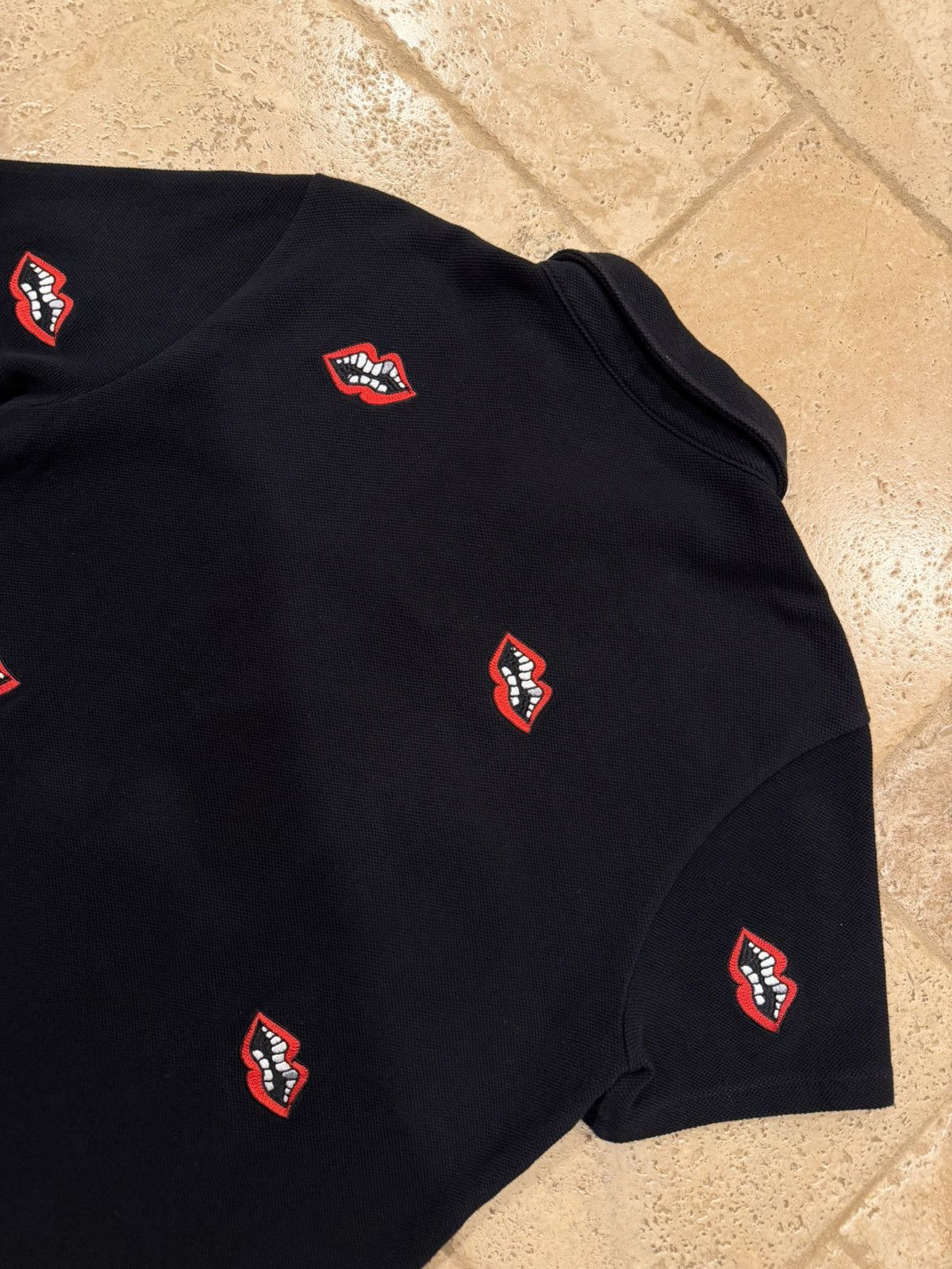 Chrome Hearts Chrome Hearts x Matty Boy Chomper Lips Black Polo Shirt Size US M / EU 48-50 / 2 - 11 Thumbnail