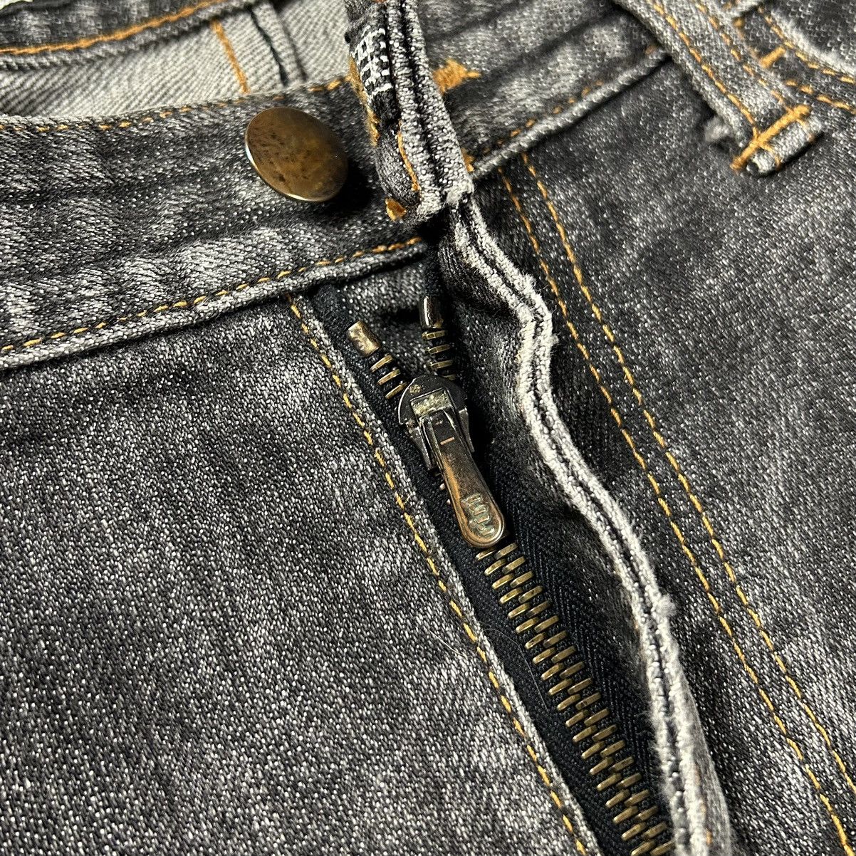 Number (N)ine AW07 Black Pain Denim Size US 30 / EU 46 - 4 Thumbnail
