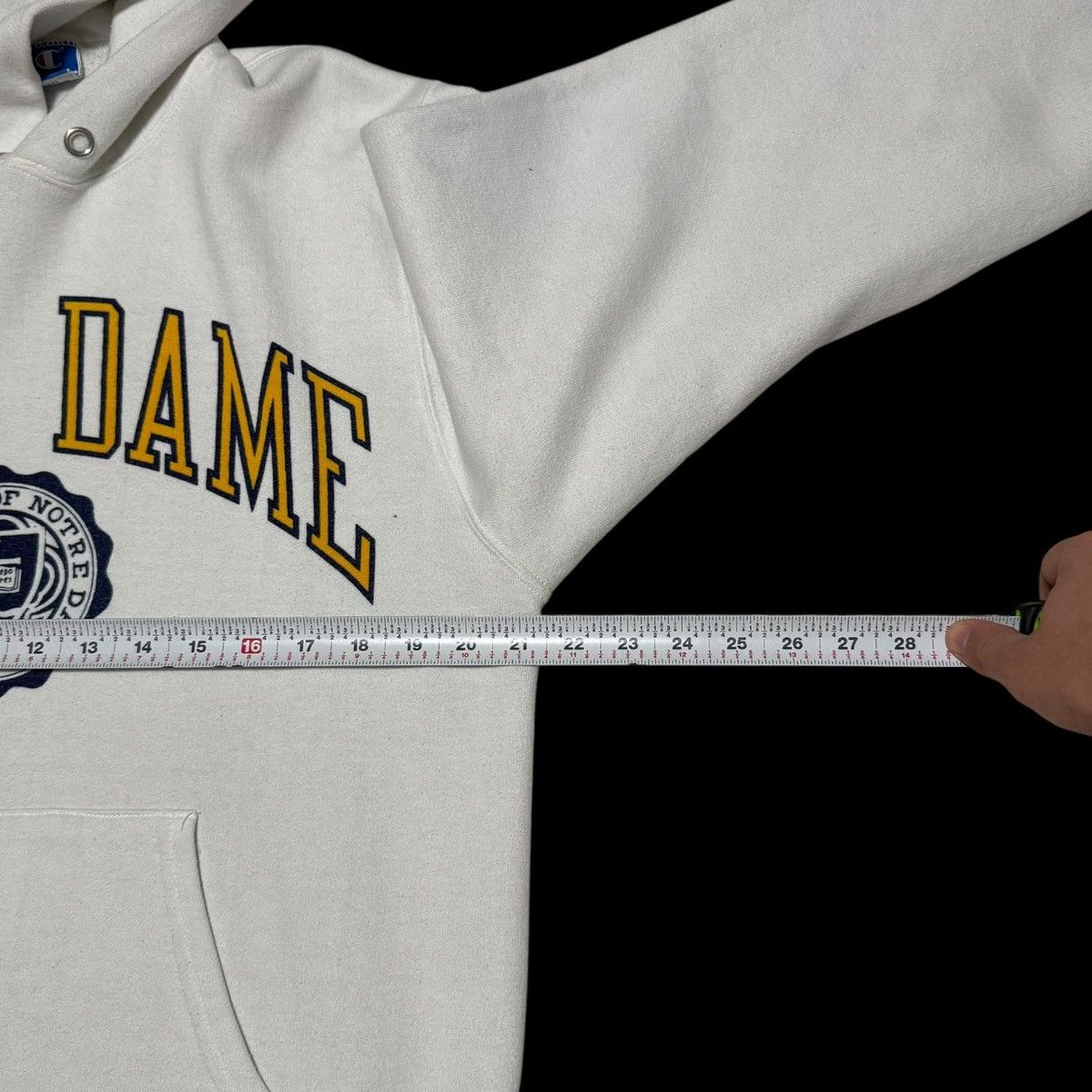 Champion Vintage 90s Notre Dame University Stained Hoodie Women's XL Size XL / US 12-14 / IT 48-50 - 10 Thumbnail