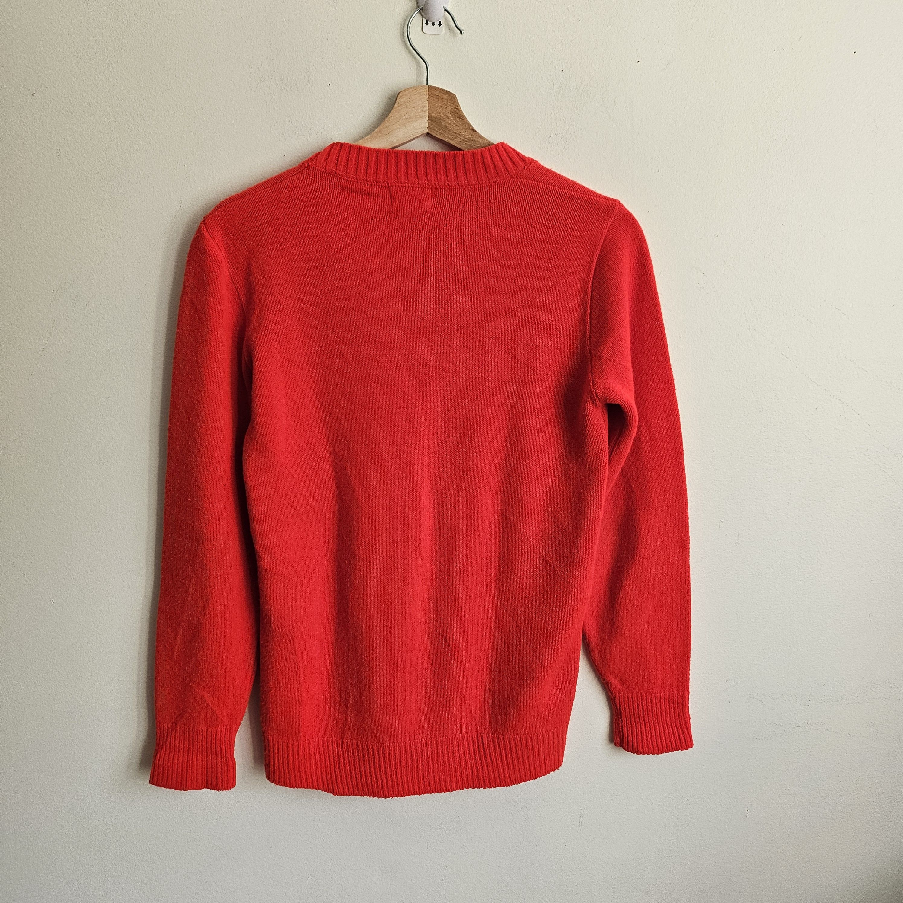 Vintage Vintage 70s Marvin Red V-Neck Sweater Acrylic Made In USA Size US S / EU 44-46 / 1 - 3 Thumbnail