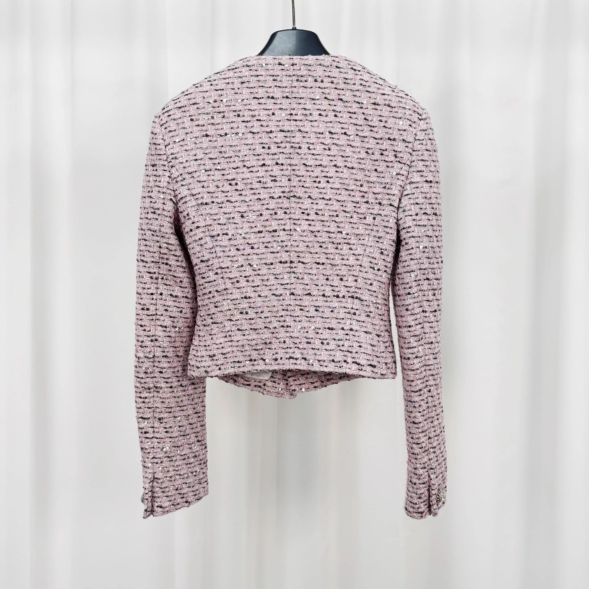 Alessandra Rich Alessandra Rich tweed seq-crystal short jacket NWT 36 Size XS / US 0-2 / IT 36-38 - 2 Thumbnail