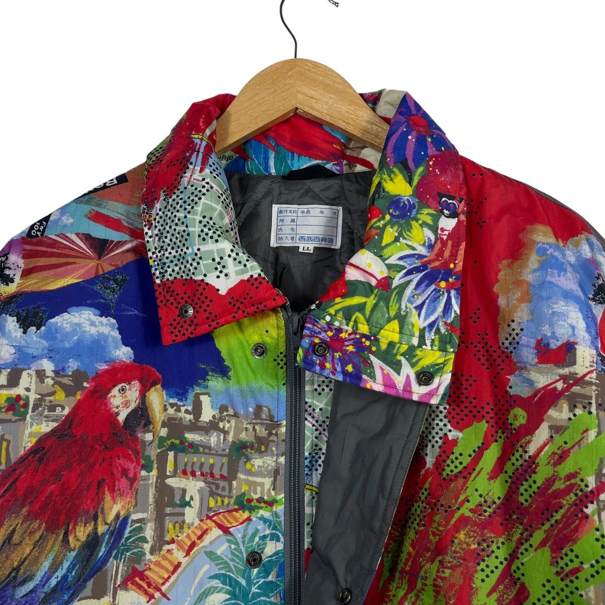 Vintage Vintage Mitsubishi Oil Parrot Graphic Reversible Windbreaker Size US XL / EU 56 / 4 - 6 Thumbnail
