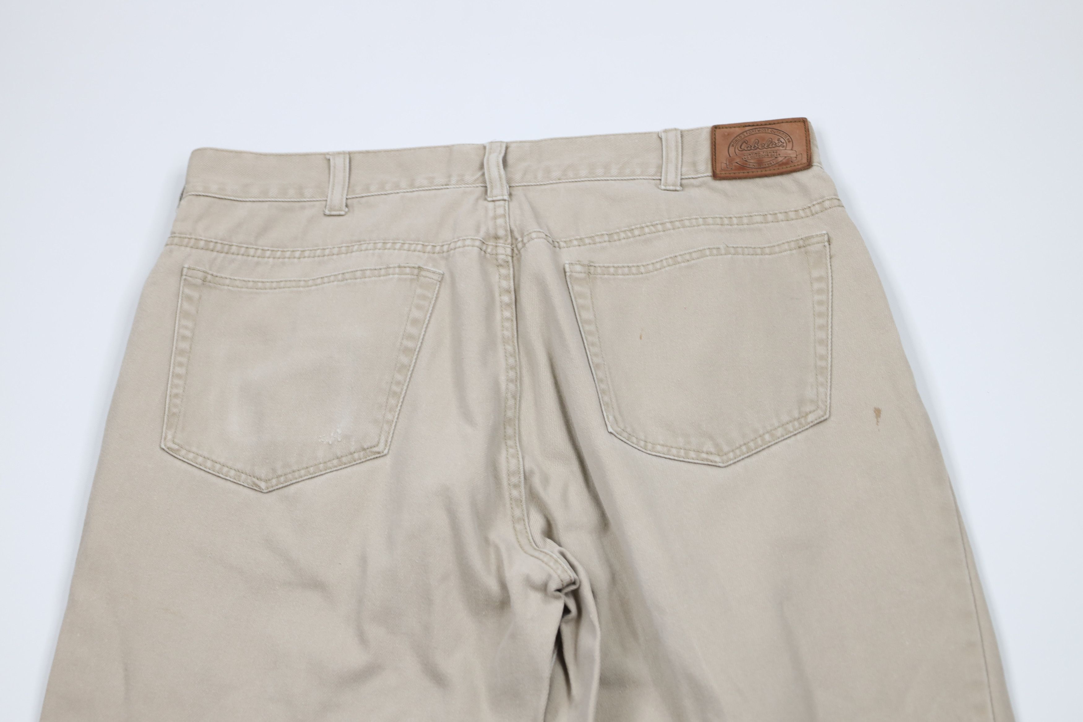Cabelas × Vintage Vintage 90s Cabelas Straight Leg Denim Jeans Beige Cotton Size US 36 / EU 52 - 12 Thumbnail