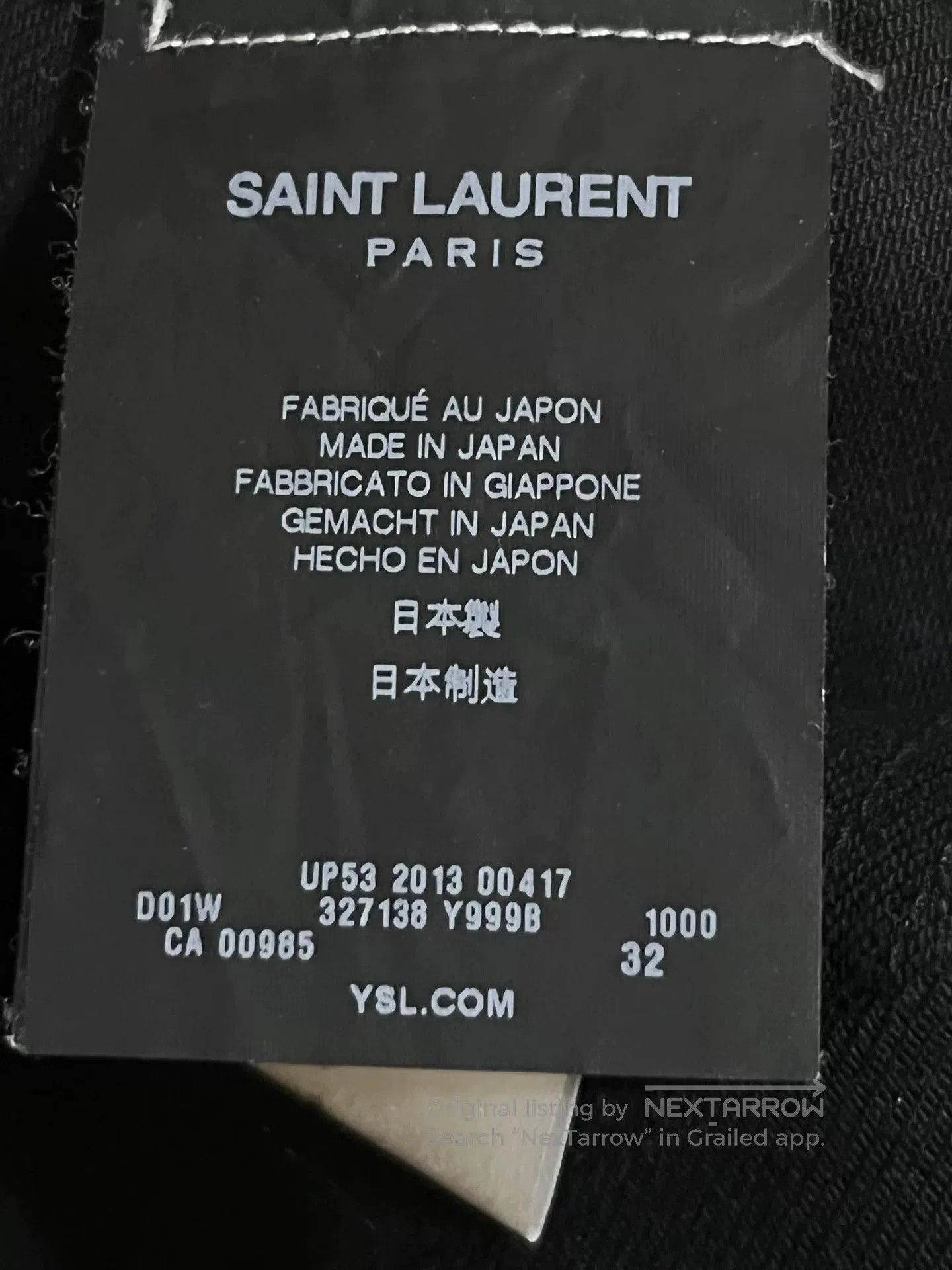 Saint Laurent Paris Saint Laurent Men's Black Jeans. Size US 32 / EU 48 - 7 Thumbnail