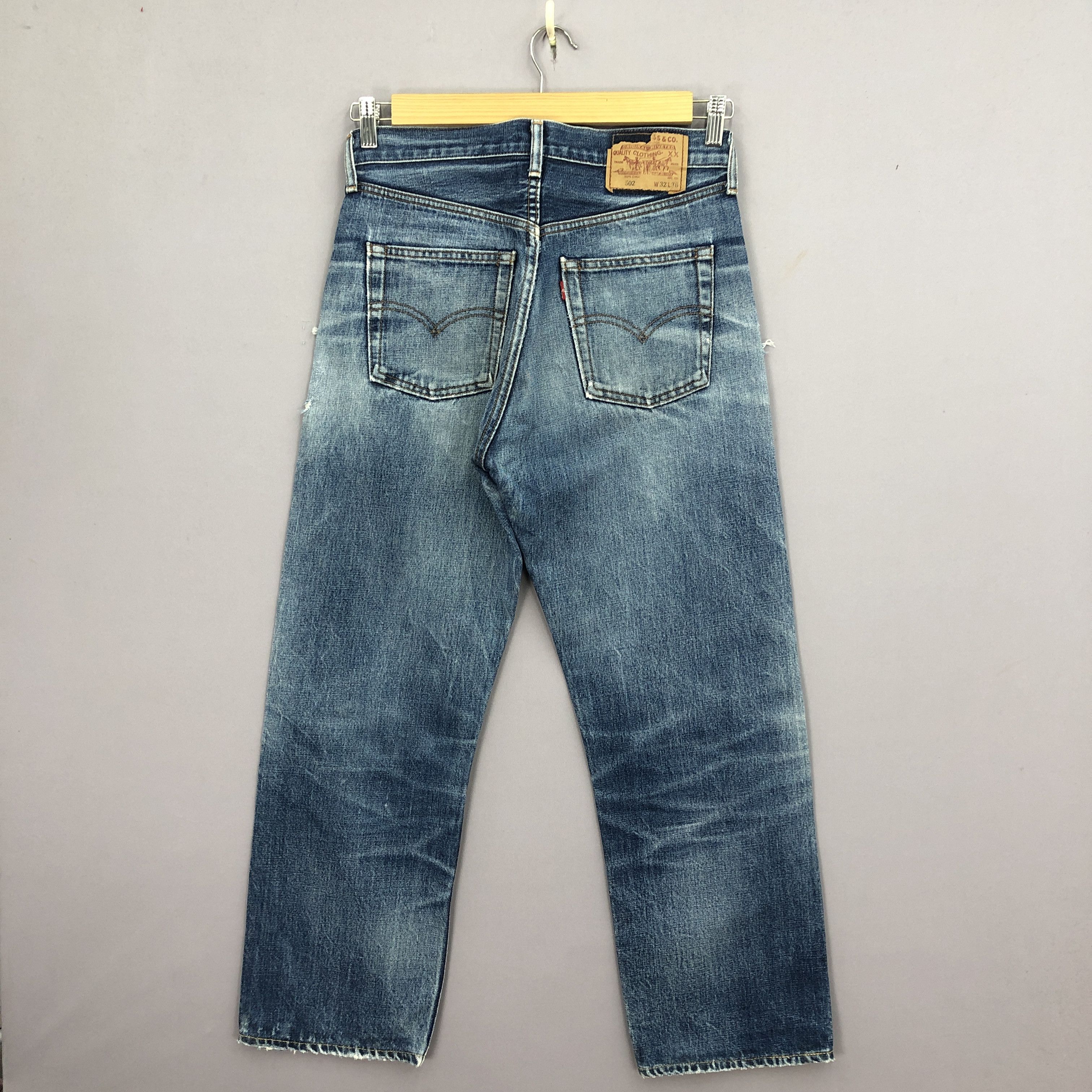 Levi's Vintage Levis 502xx Selvedge Jeans Levi's Distressed Denim Size US 30 / EU 46 - 2 Thumbnail