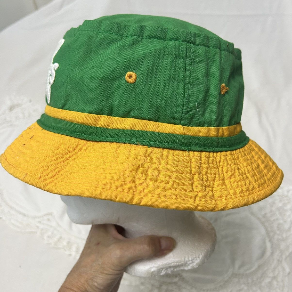 Russell Athletic Vintage 80’s Oakland A’s Bucket Hat Size 40 - 2 Thumbnail
