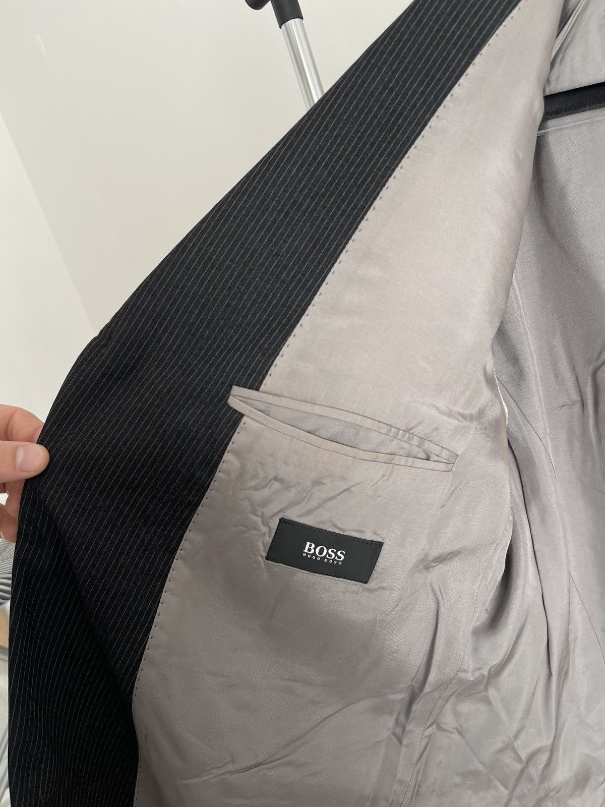 Hugo 🔥Vintage Hugo boss blazer grey classic jacket / sport coat Size 46R - 5 Thumbnail