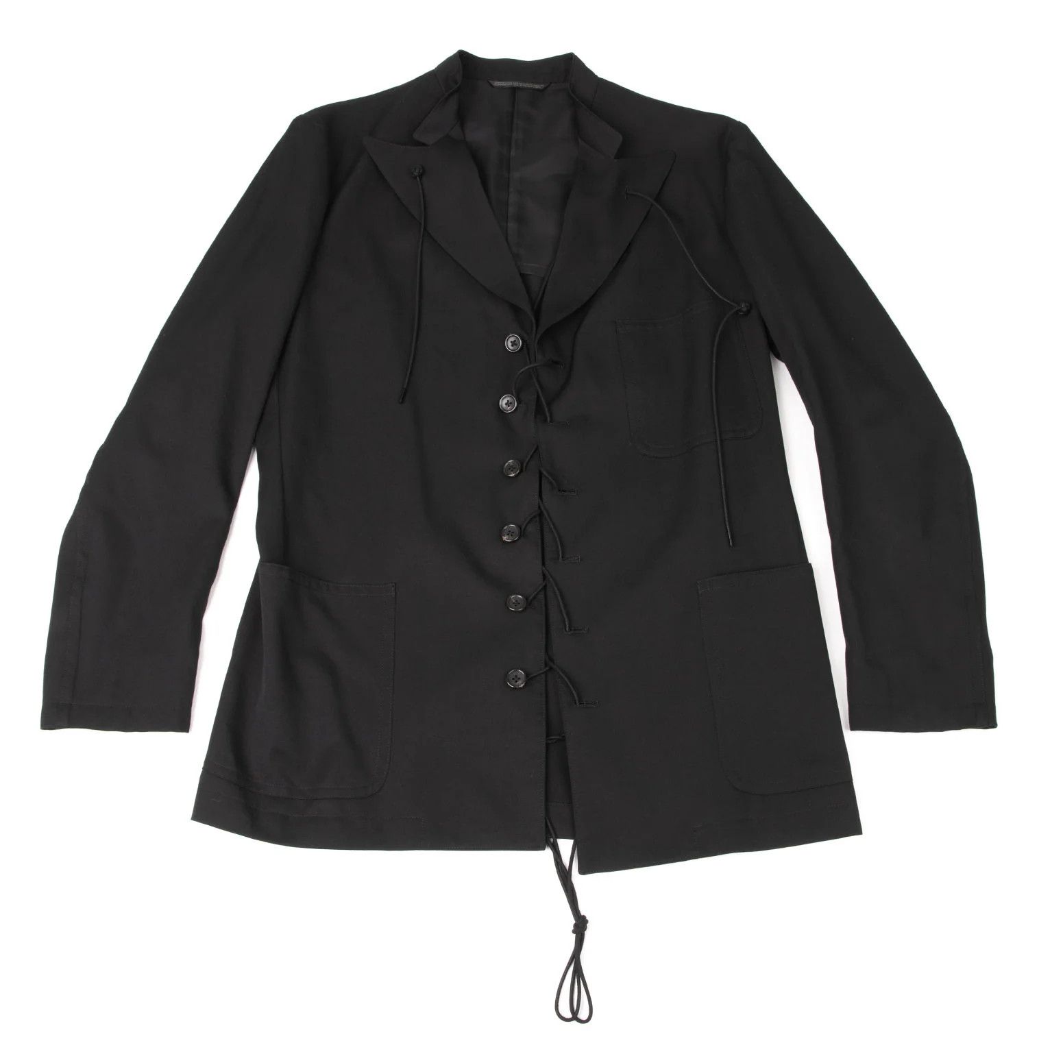 Yohji Yamamoto Wool Gabardine Jacket Black Size 3