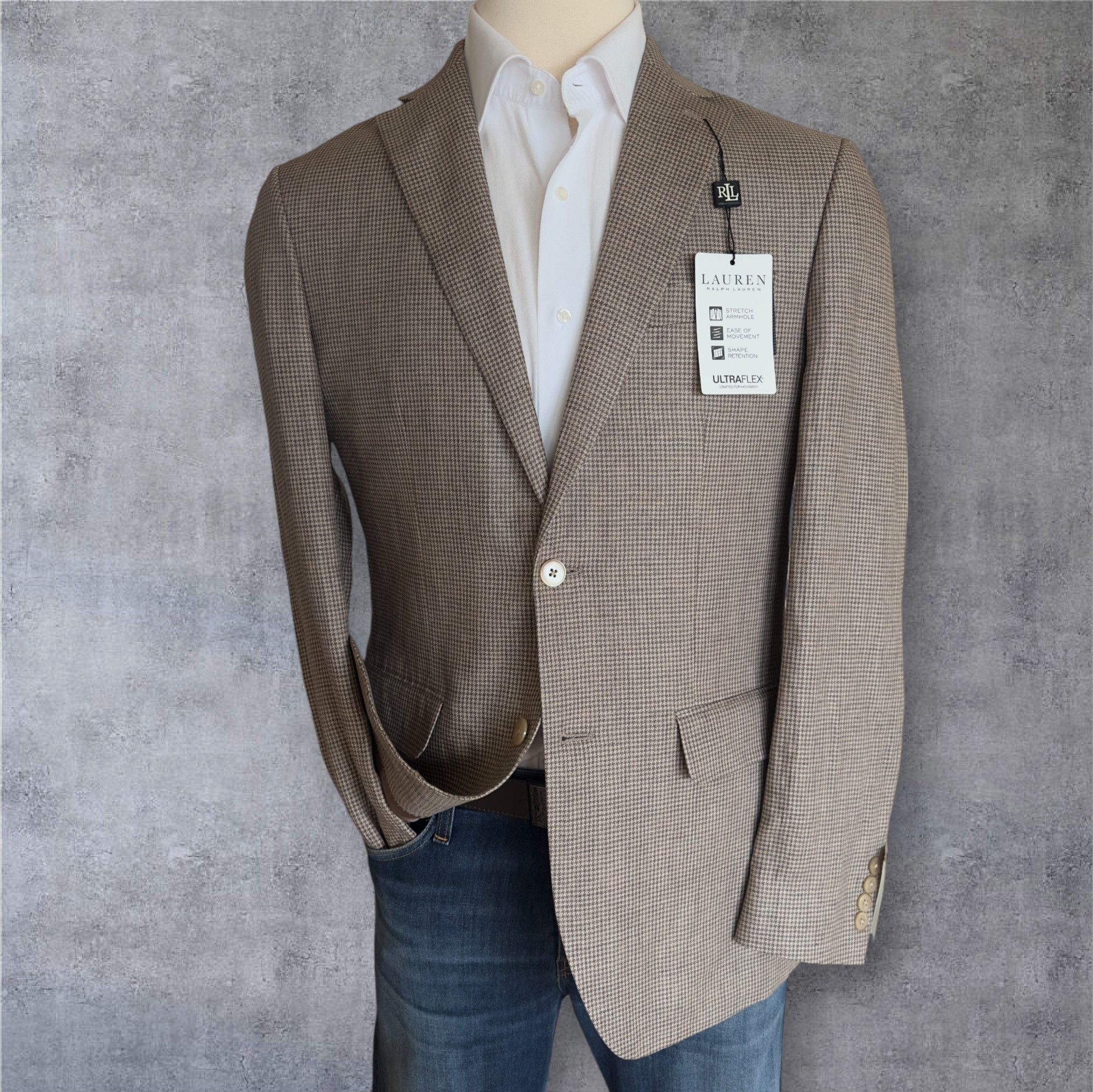 Ralph Lauren RALPH LAUREN Blazer Sport Coat Jacket 38R Linen Plaid Size 40L - 2 Thumbnail