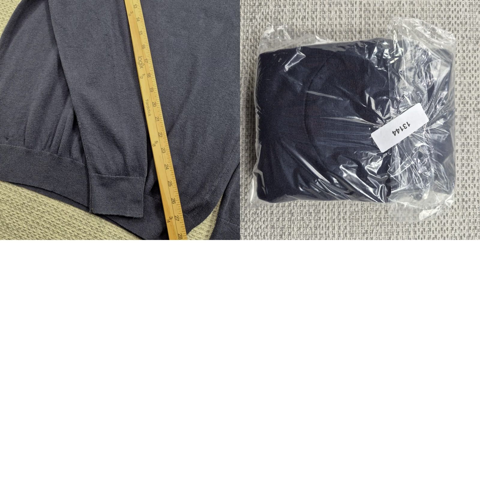 Nordstrom Nordstrom Mens Small Blue Cotton Cashmere 1/4 Zip Mock Neck Pullover Sweater Knit Size US S / EU 44-46 / 1 - 9 Thumbnail