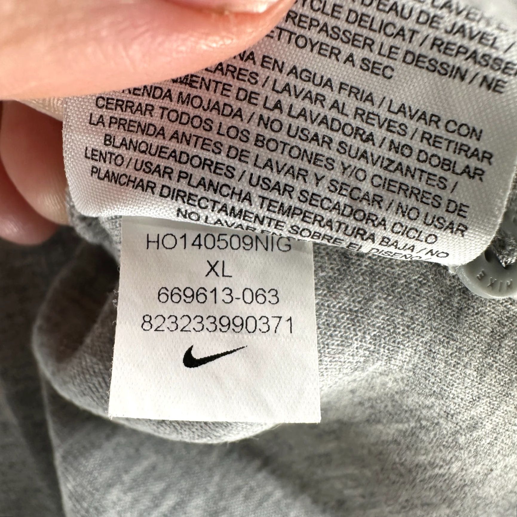Nike VINTAGE Nike Full Zip Hoodie Gray Women's XL Asymmetric Long Sleeve Pockets Size XL / US 12-14 / IT 48-50 - 5 Thumbnail