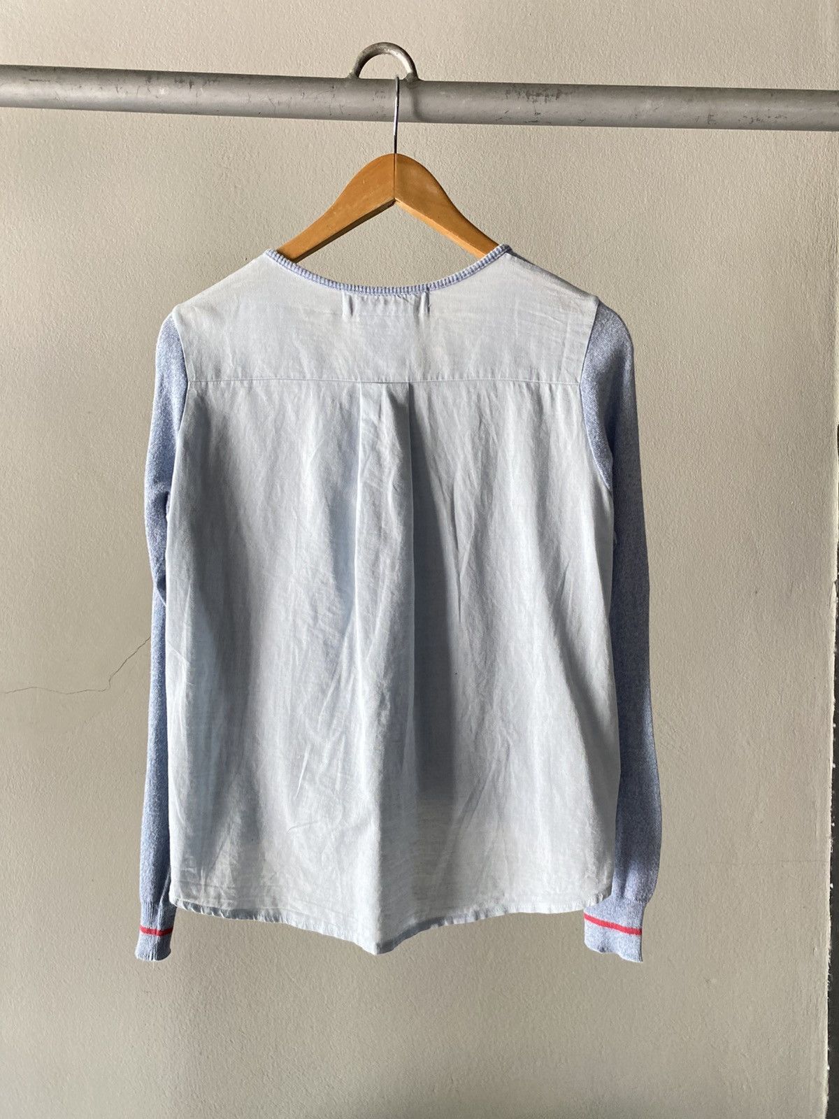 Japanese Brand 1% Percent Layered Light Blue Cardigan Size XS / US 0-2 / IT 36-38 - 12 Thumbnail