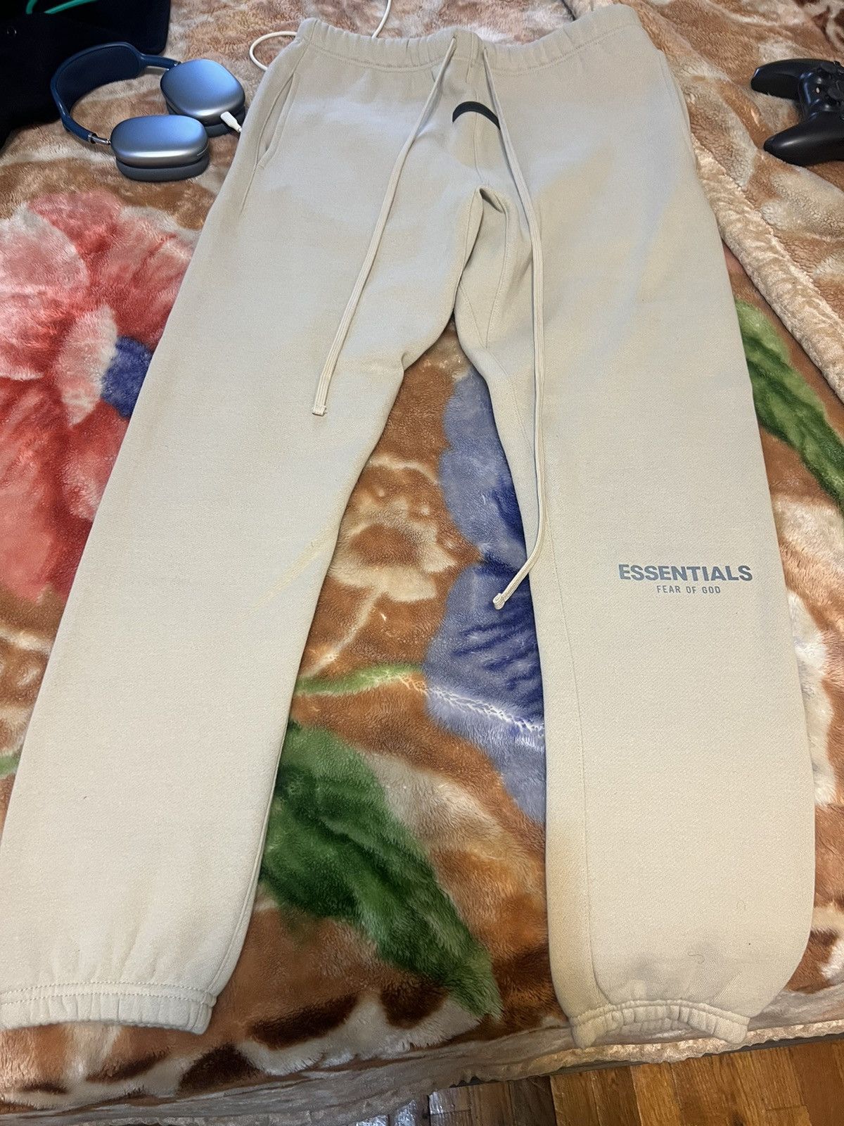 image of Adidas x Essentials Fear Of God Essentials Sweatpants Dusty Beige, Men's (Size 32)