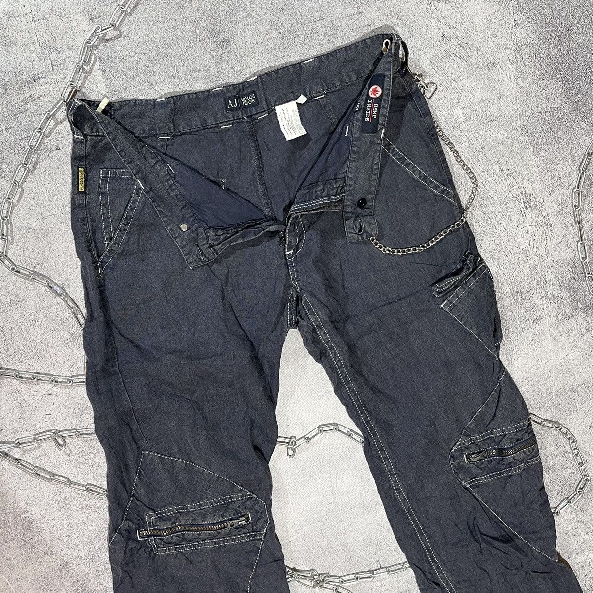 Armani Very Rare Vintage 90’s Armani Hemp Linen Pants Cargo Size 34 Size US 34 / EU 50 - 2 Thumbnail